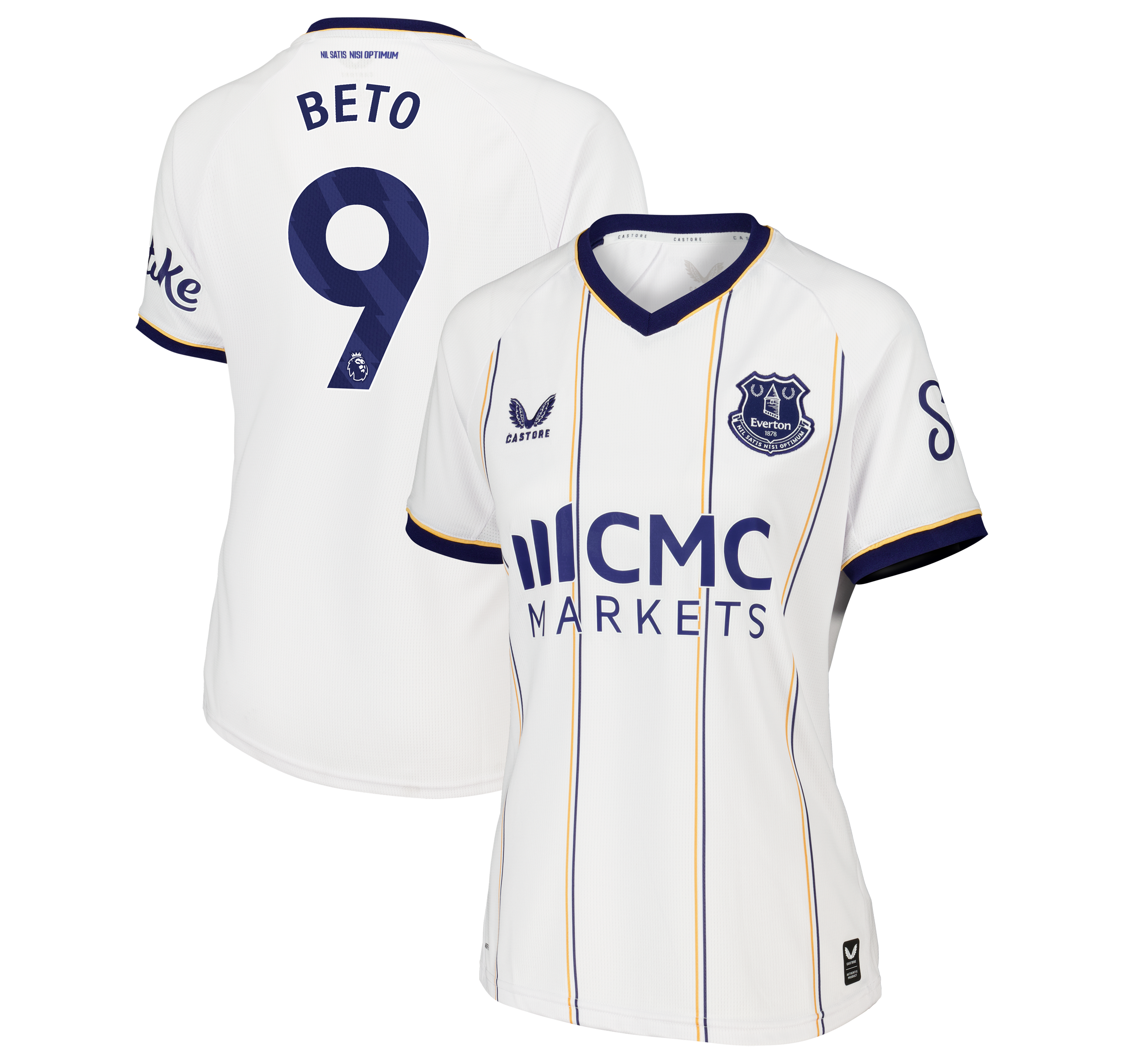 Everton Castore Away Replica Shirt 2026-27 - Womens with Beto 9 printing