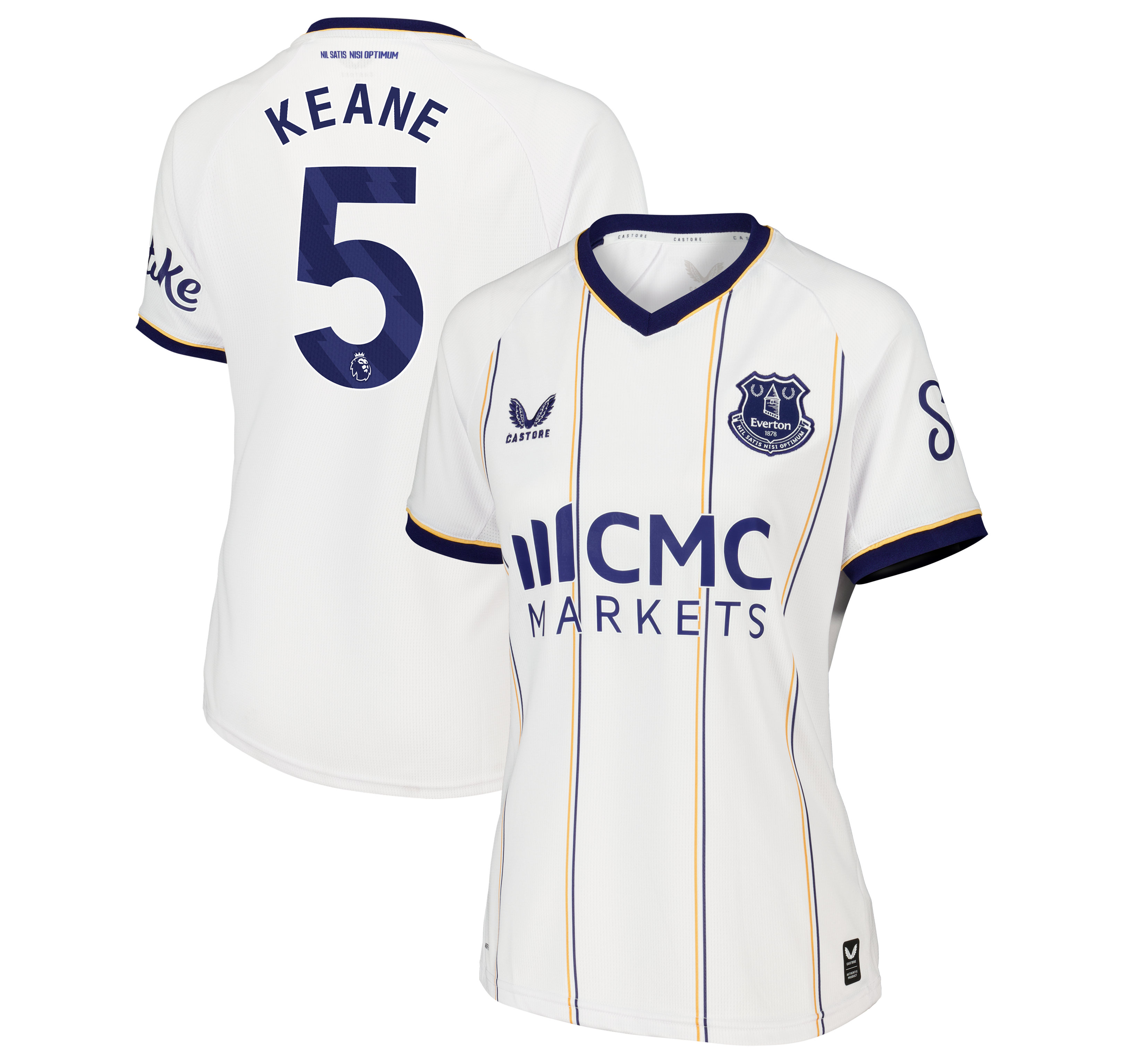 Everton Castore Away Replica Shirt 2026-27 - Womens with Keane 5 printing