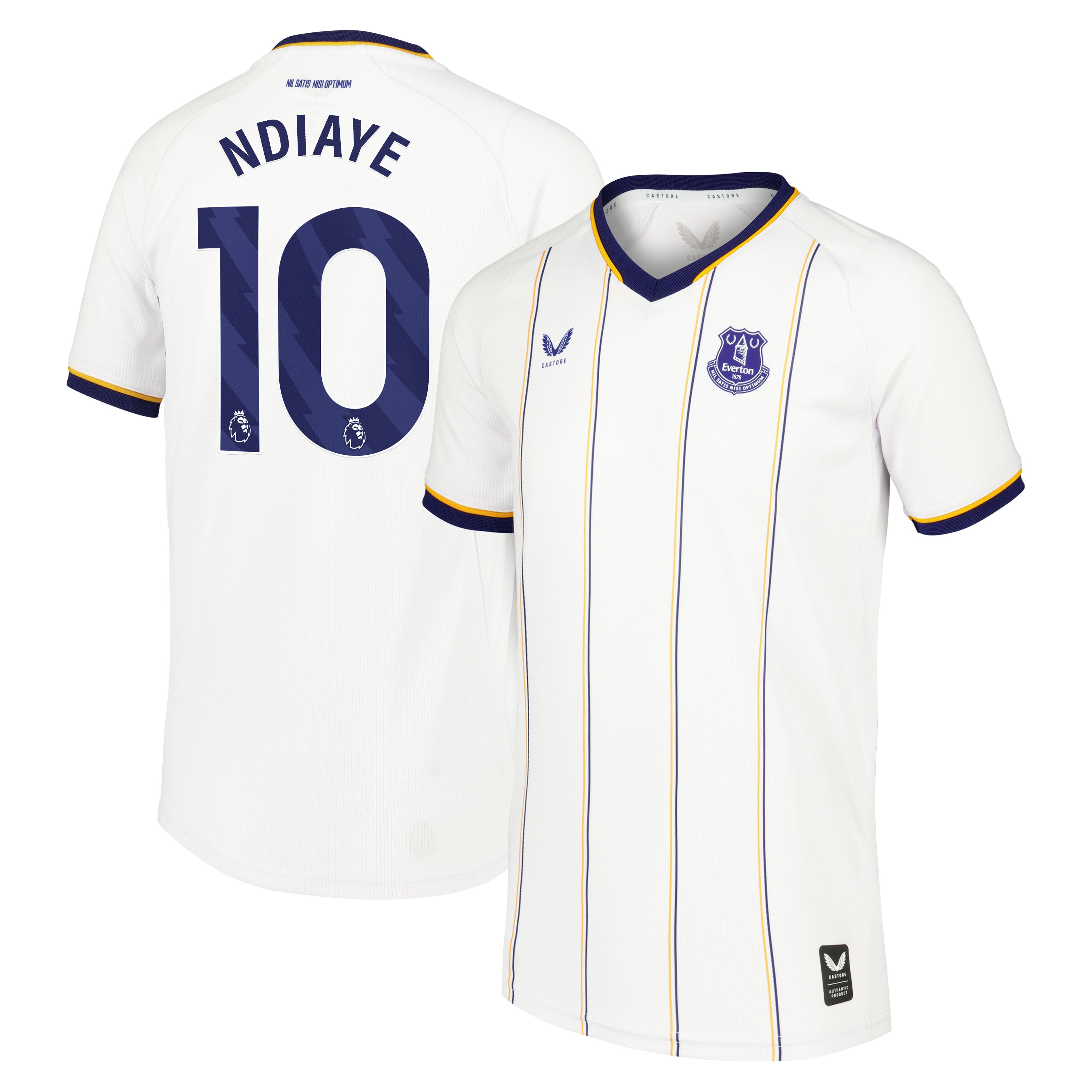 Everton Castore Away Replica Shirt 2026-27 - Kids with Ndiaye 10 printing