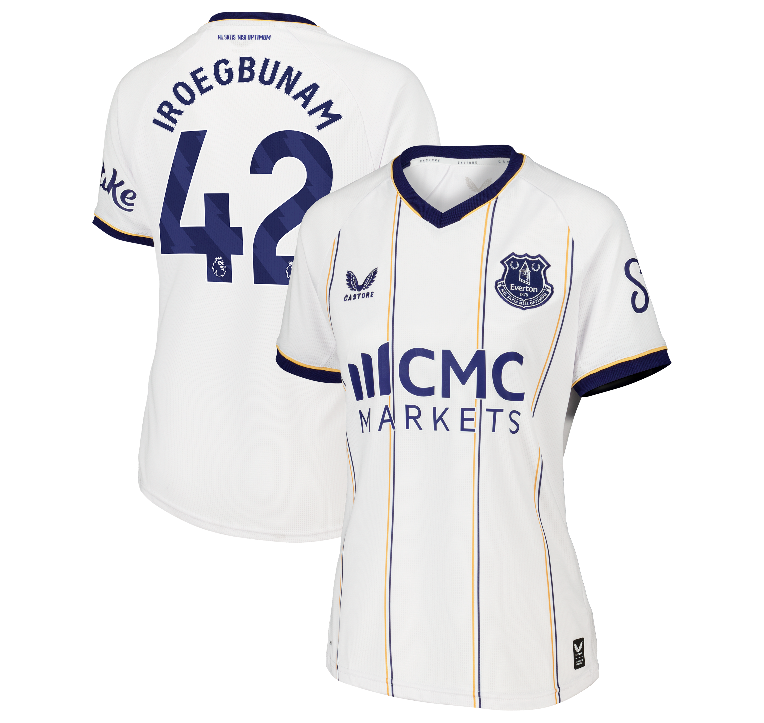 Everton Castore Away Replica Shirt 2026-27 - Womens with Iroegbunam 42 printing