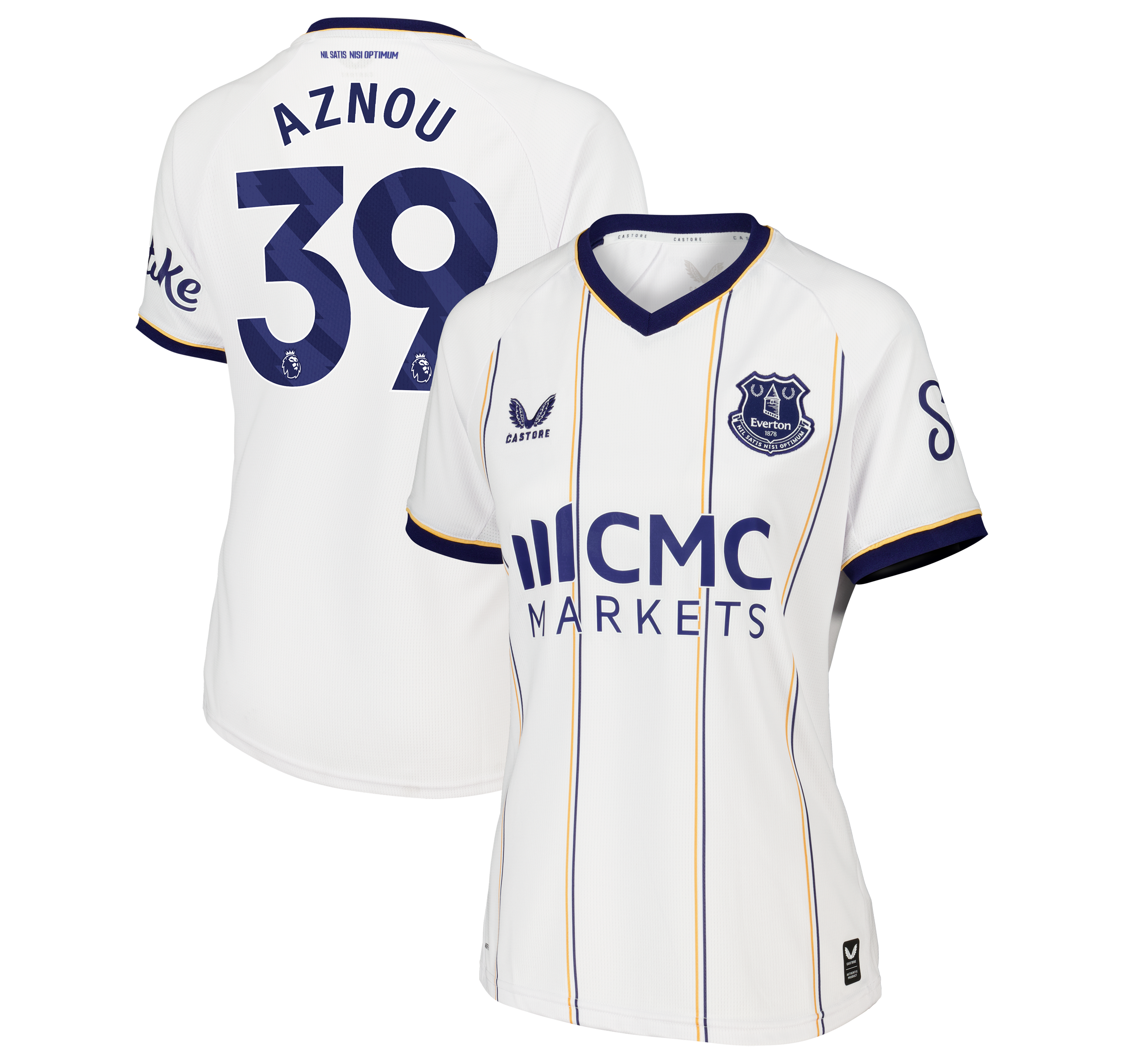 Everton Castore Away Replica Shirt 2026-27 - Womens with Aznou 39 printing