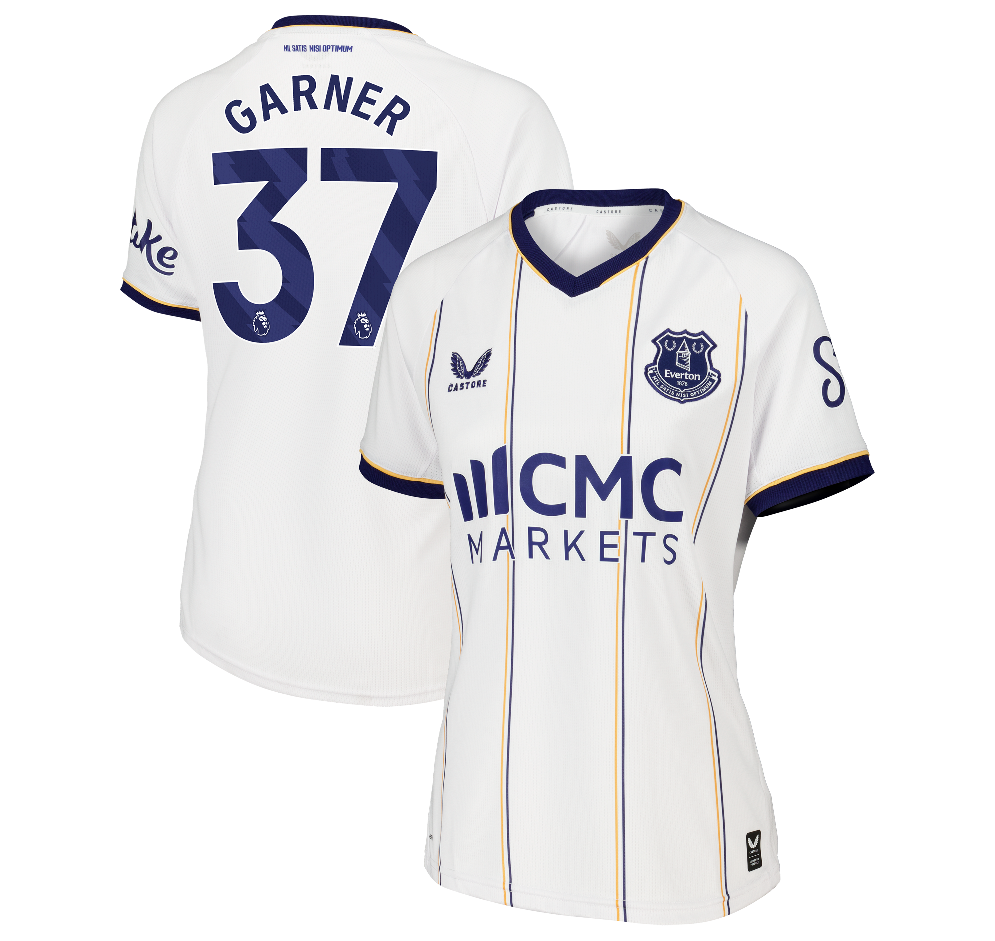 Everton Castore Away Replica Shirt 2026-27 - Womens with Garner 37 printing