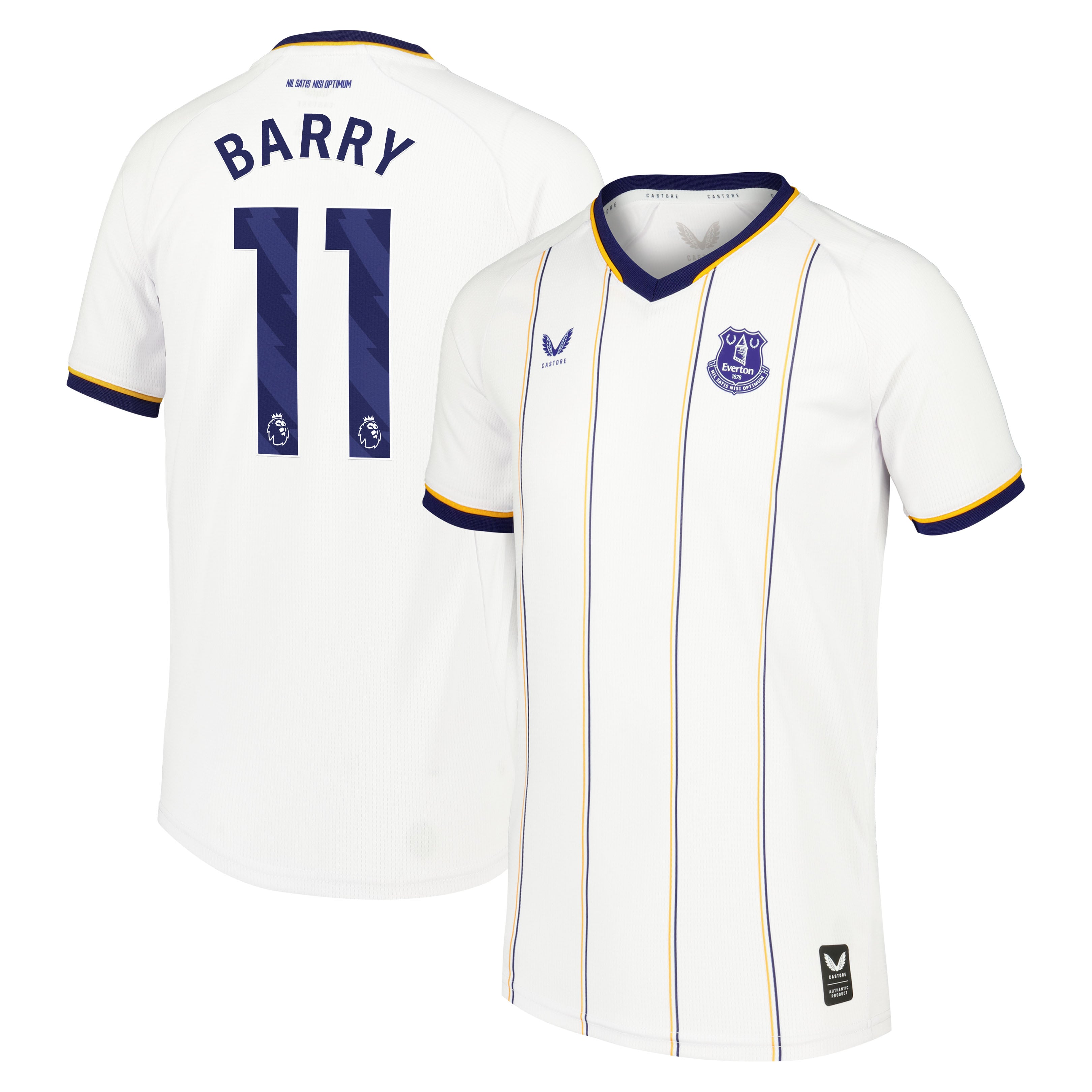 Everton Castore Away Replica Shirt 2026-27 - Kids with Barry 11 printing