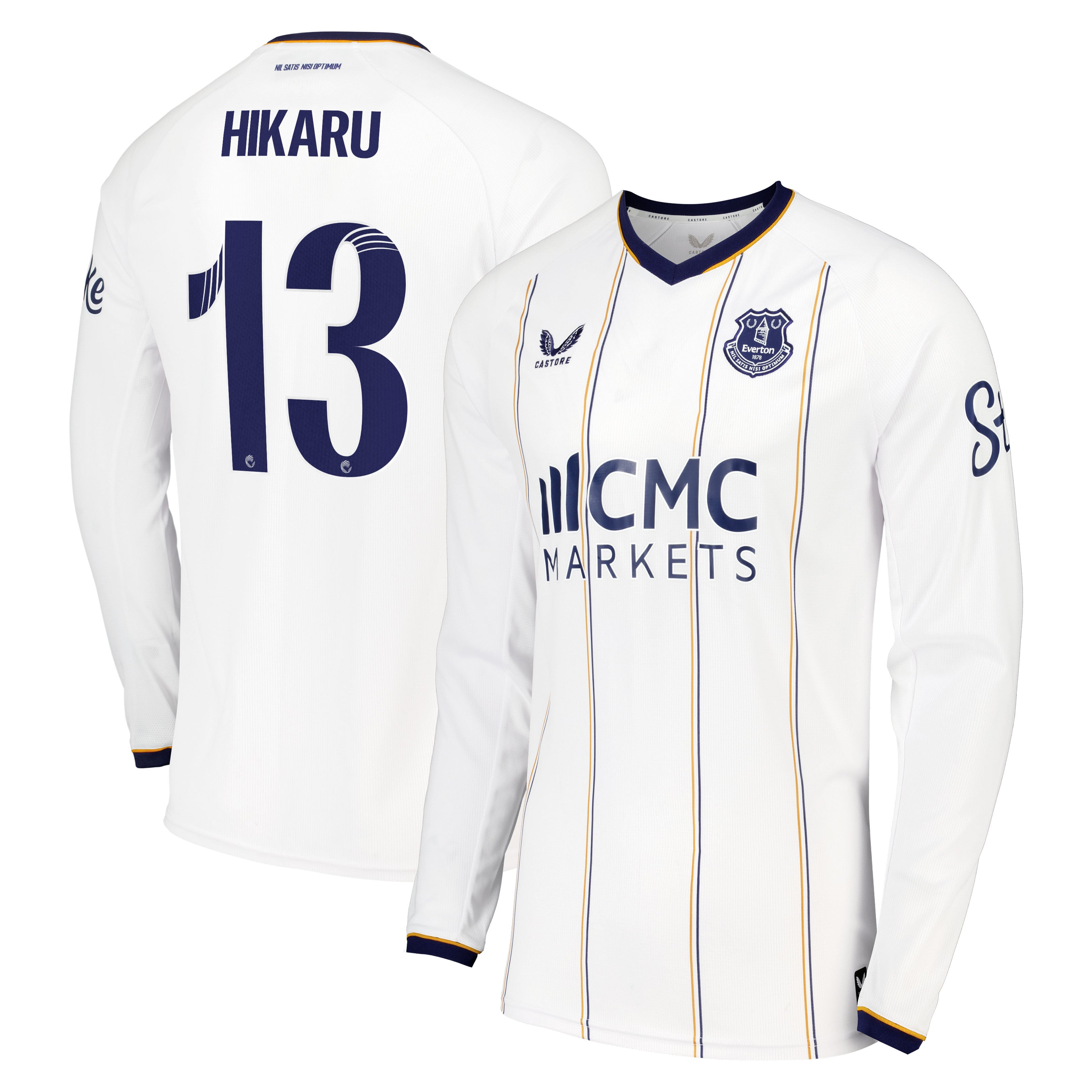 Everton WSL Castore Away Replica Shirt 2026-27 - Long Sleeve with Hikaru 13 printing