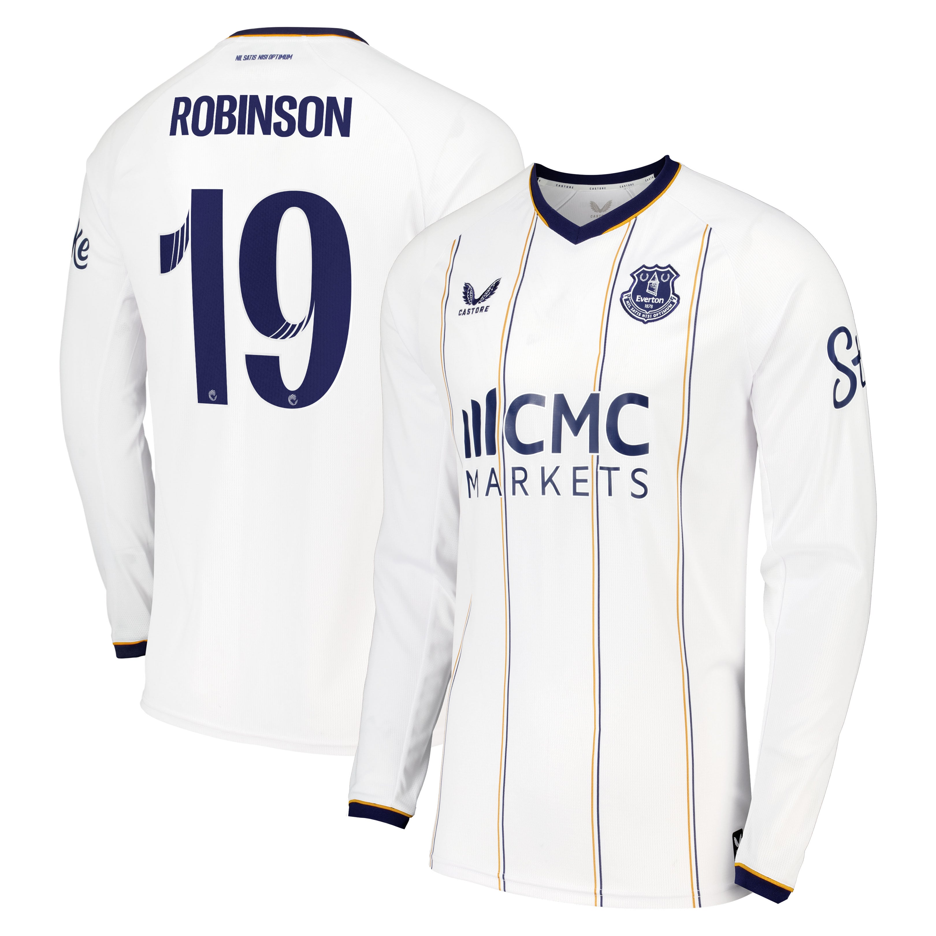 Everton WSL Castore Away Replica Shirt 2026-27 - Long Sleeve with Robinson 19 printing