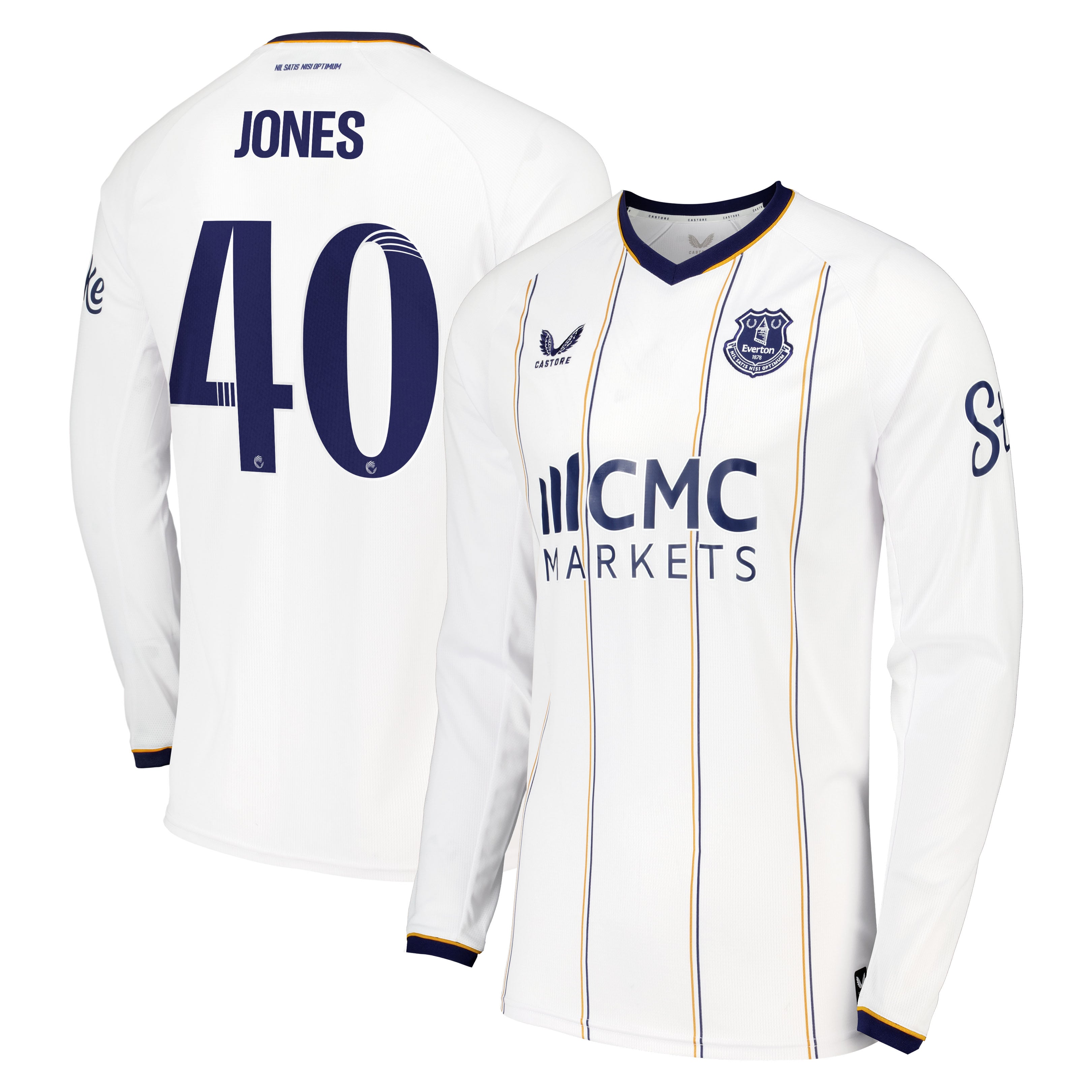 Everton WSL Castore Away Replica Shirt 2026-27 - Long Sleeve with Jones 40 printing