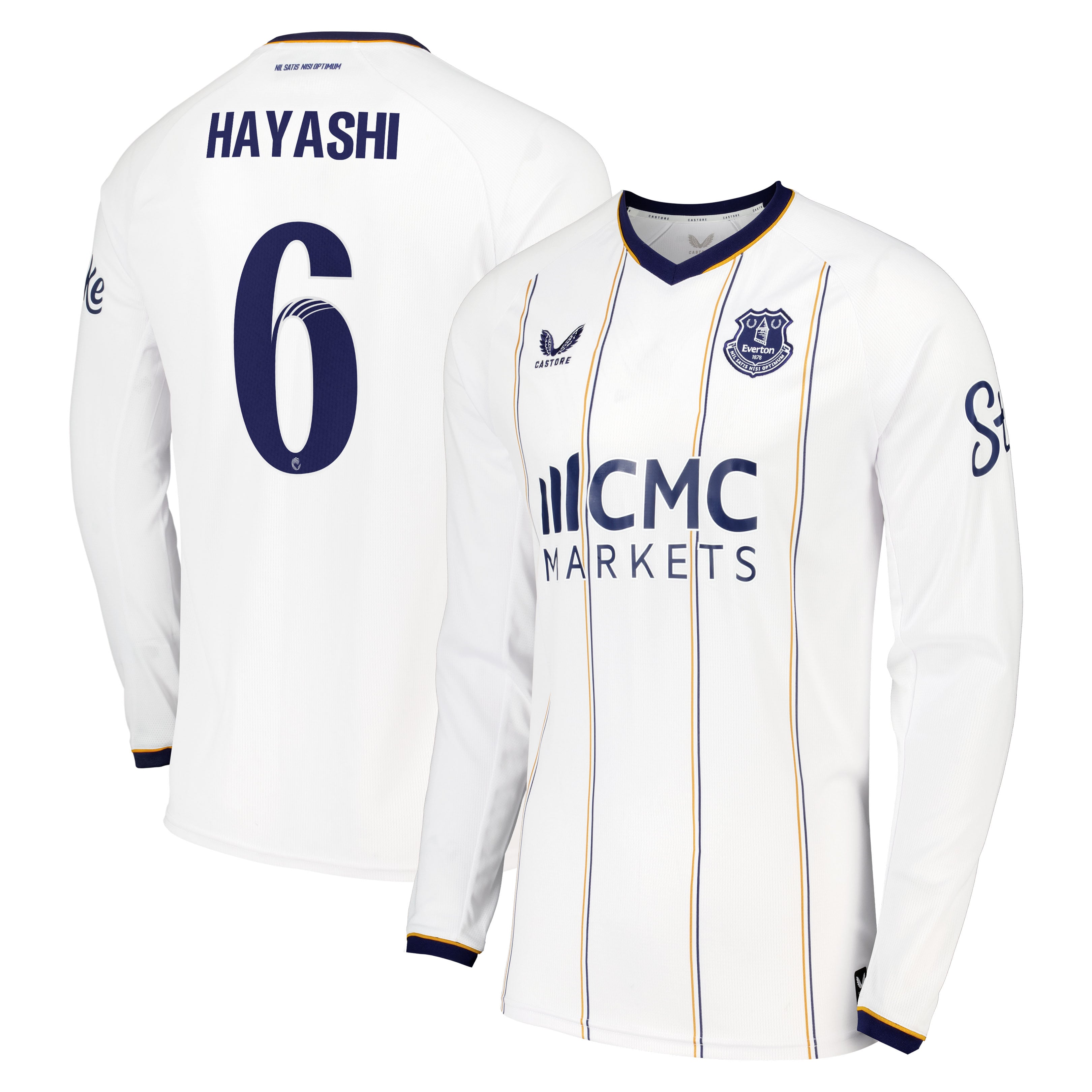 Everton WSL Castore Away Replica Shirt 2026-27 - Long Sleeve with Hayashi 6 printing