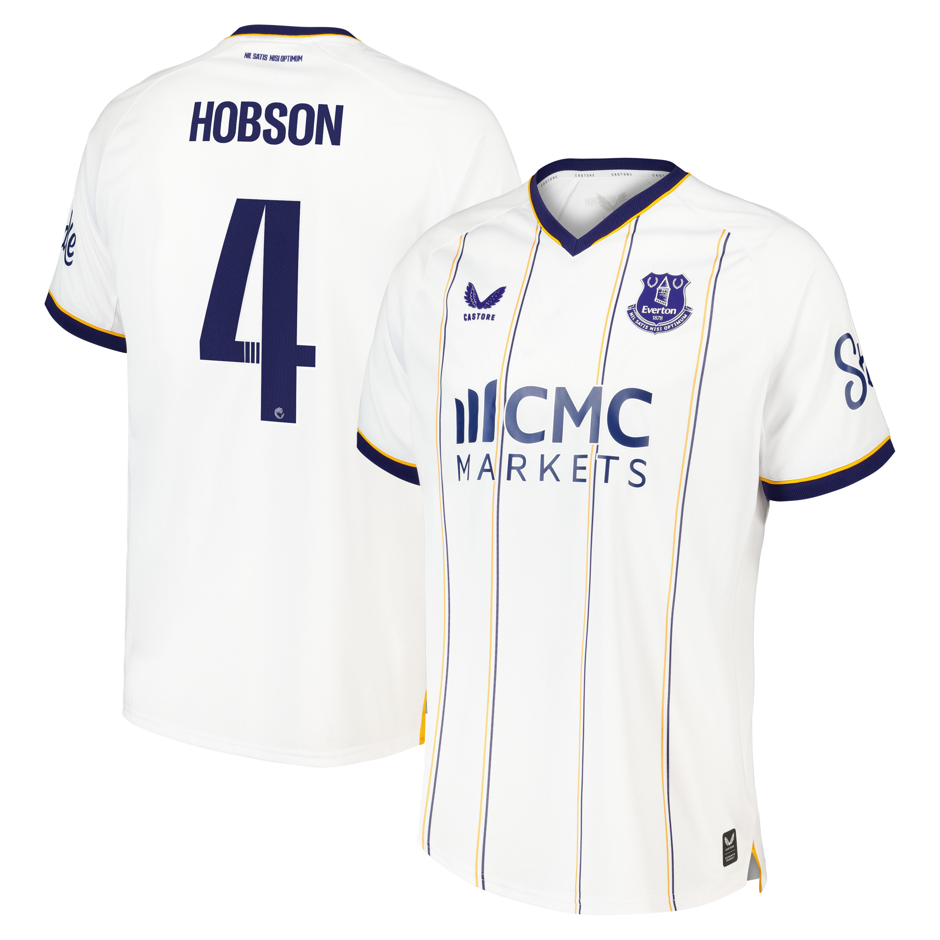 Everton WSL Castore Away Pro Shirt 2026-27 with Hobson 4 printing