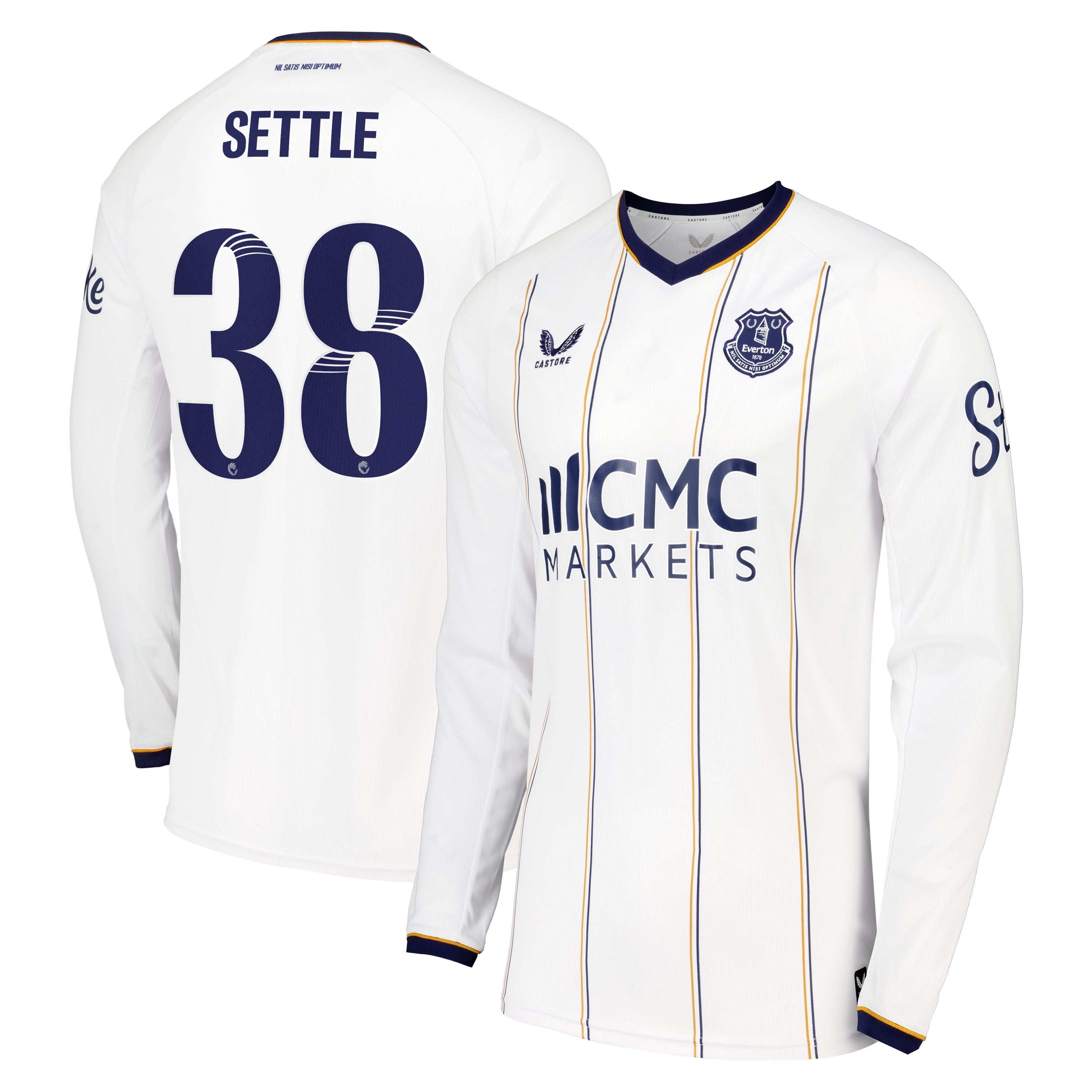 Everton WSL Castore Away Replica Shirt 2026-27 - Long Sleeve with Settle 38 printing