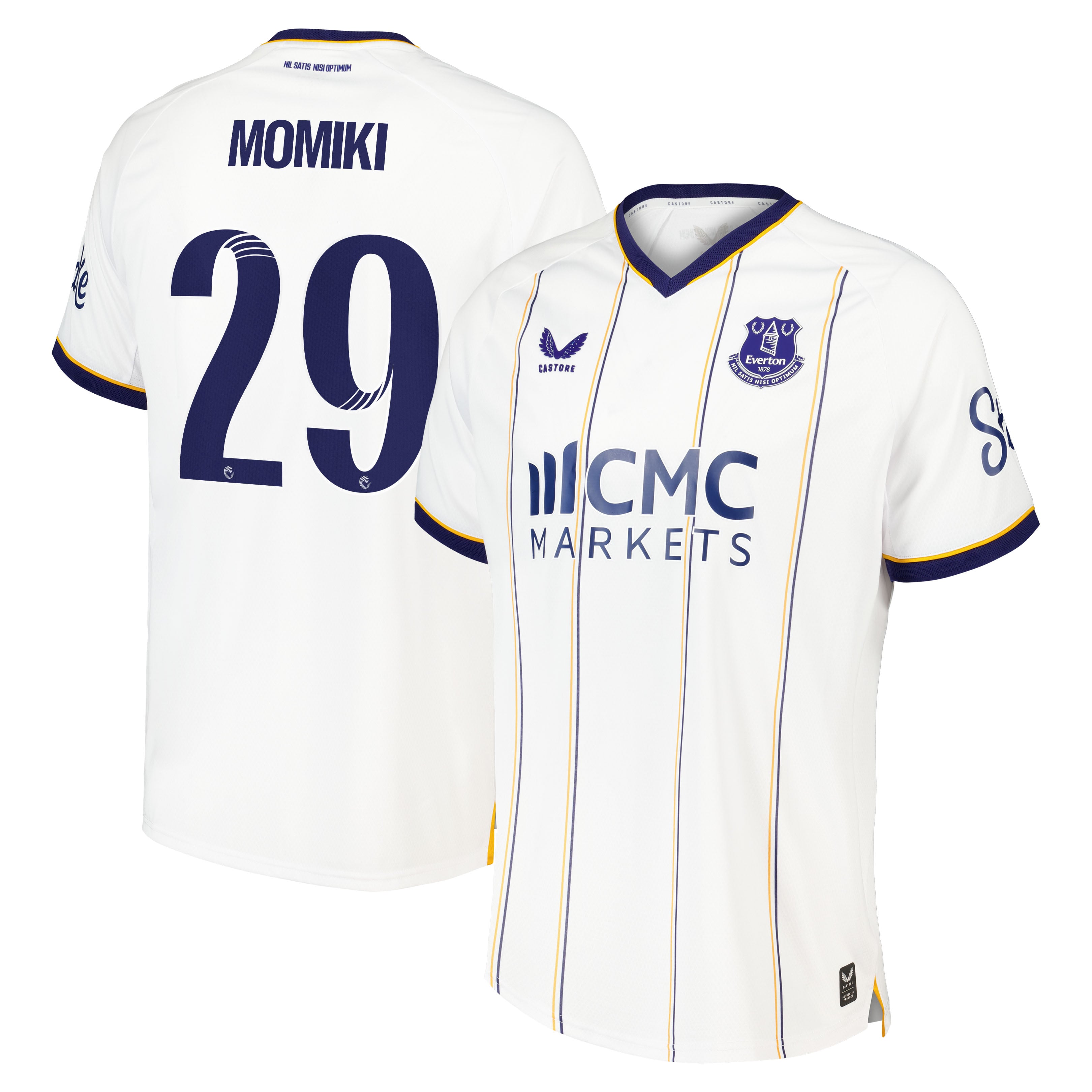 Everton WSL Castore Away Pro Shirt 2026-27 with Momiki 29 printing