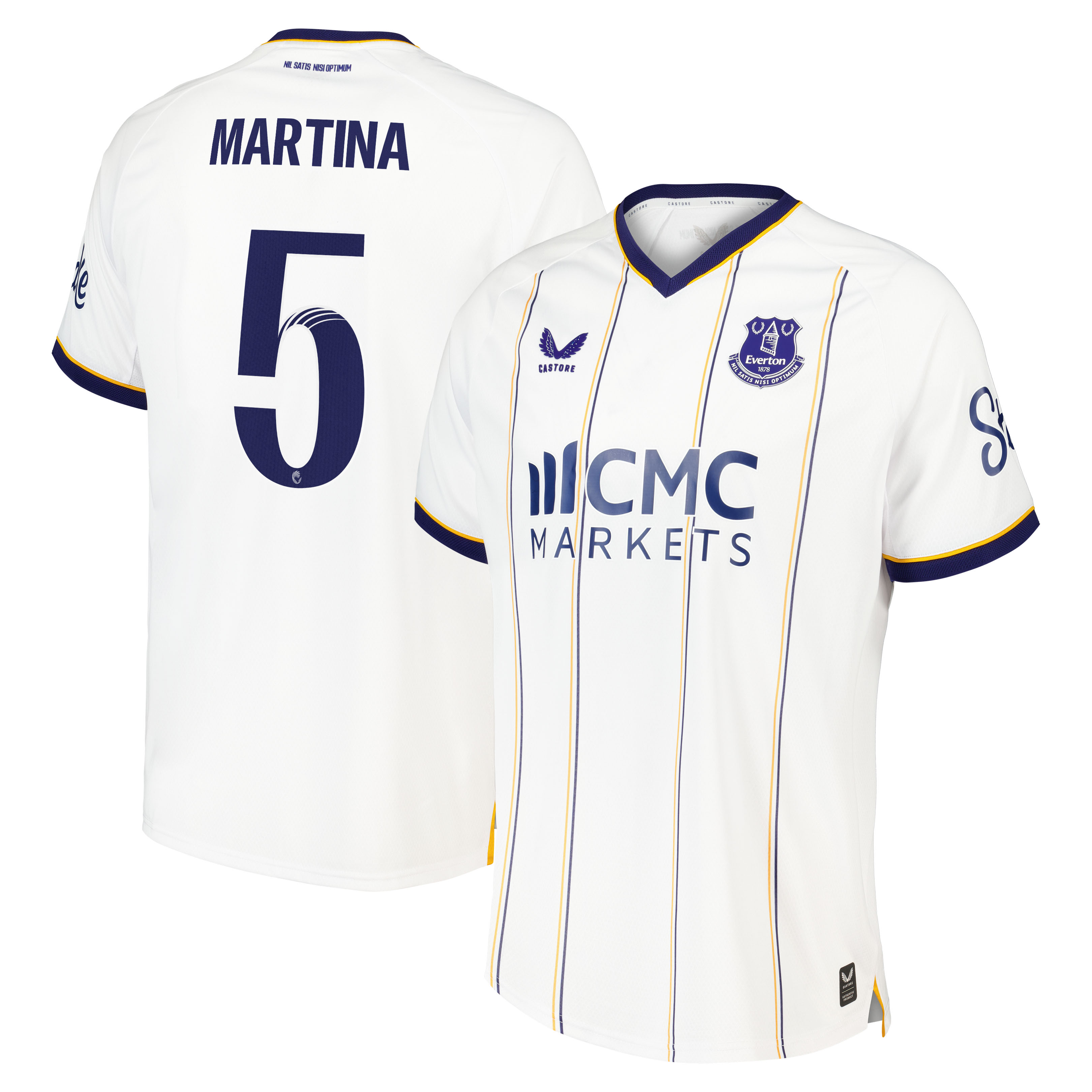 Everton WSL Castore Away Pro Shirt 2026-27 with Martina 5 printing