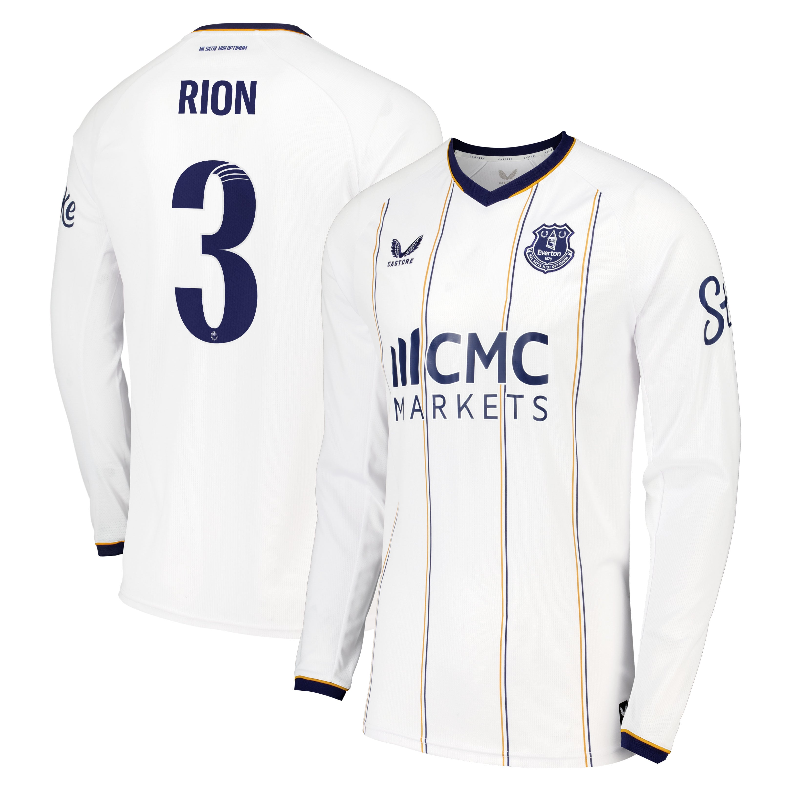 Everton WSL Castore Away Replica Shirt 2026-27 - Long Sleeve with Rion 3 printing