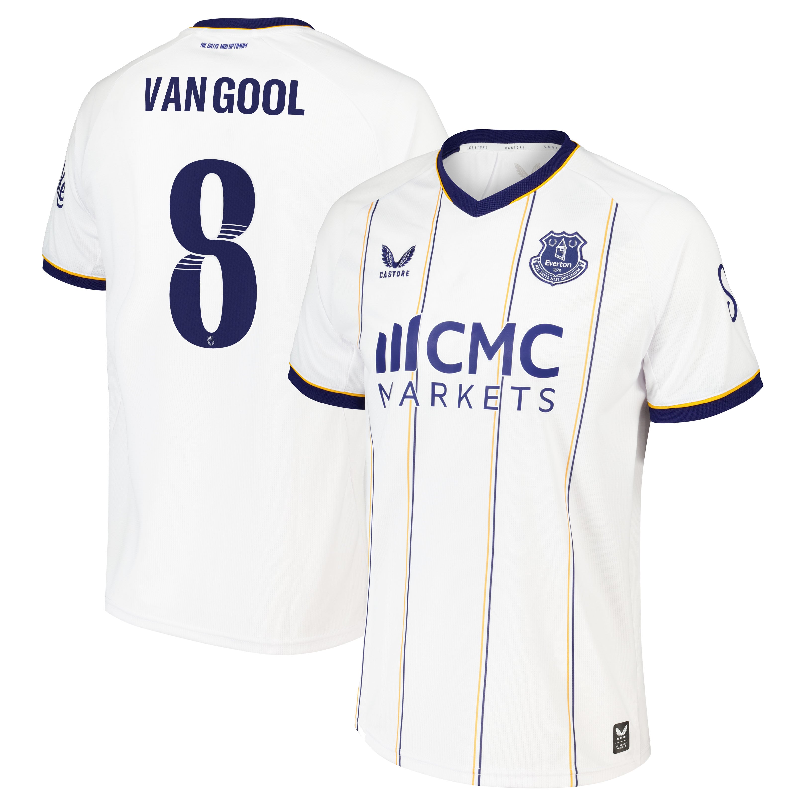 Everton WSL Castore Away Replica Shirt 2026-27 with Van Gool 8 printing