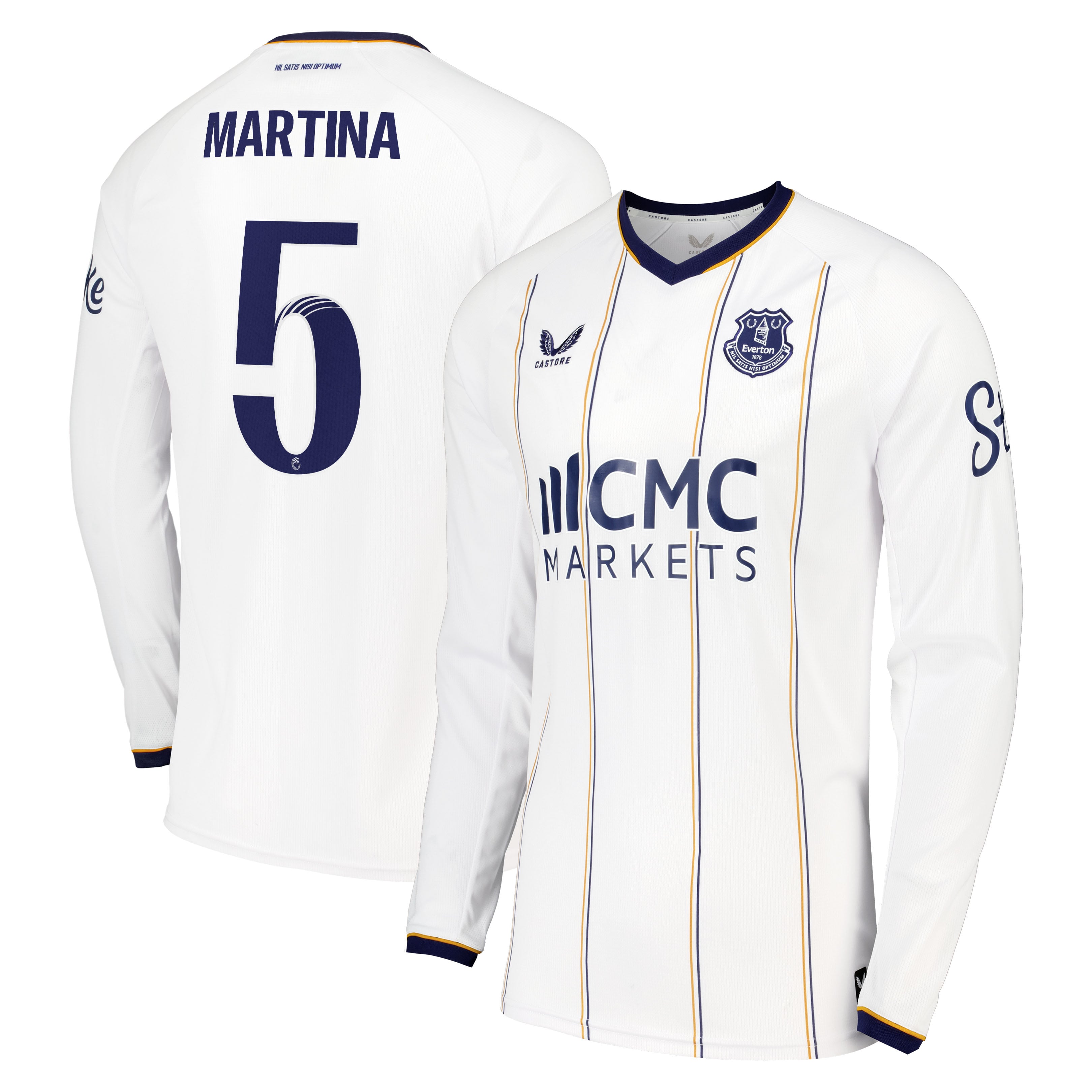 Everton WSL Castore Away Replica Shirt 2026-27 - Long Sleeve with Martina 5 printing