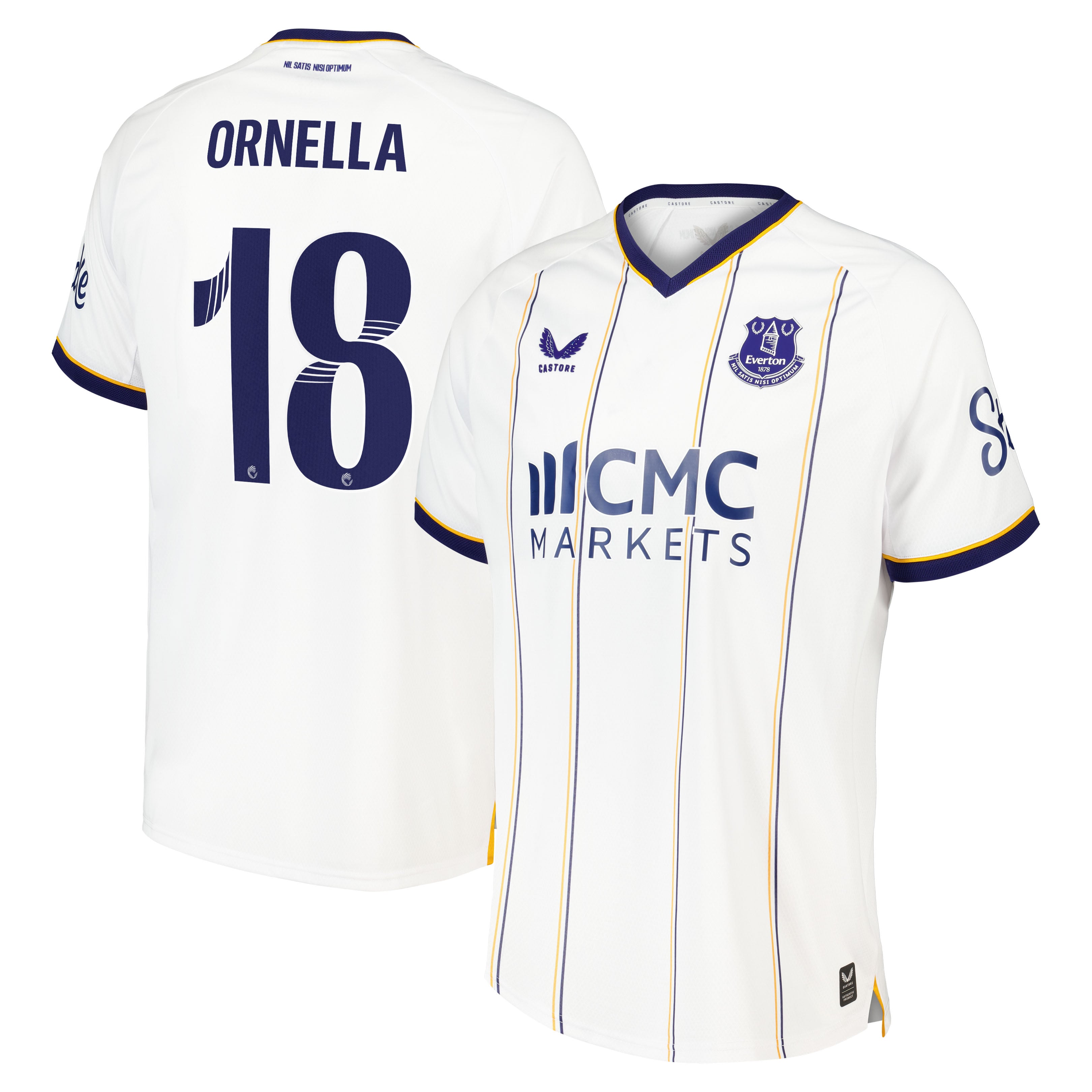 Everton WSL Castore Away Pro Shirt 2026-27 with Ornella 18 printing