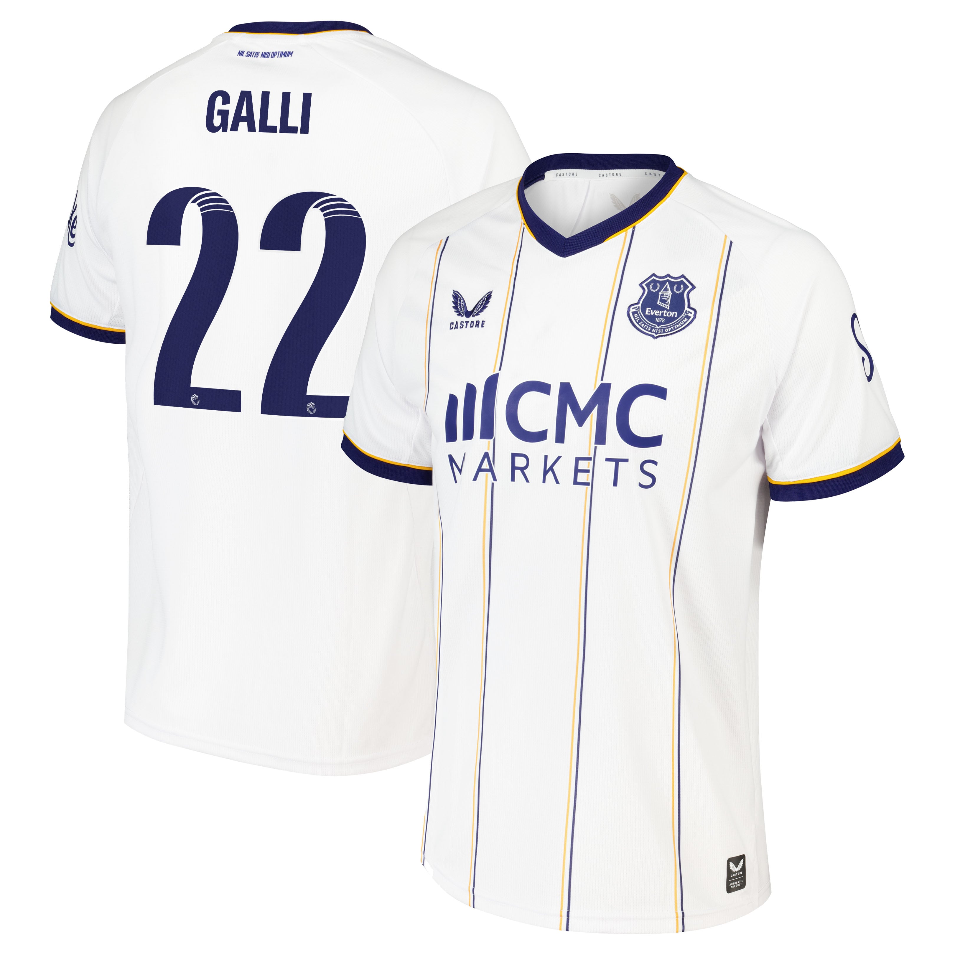 Everton WSL Castore Away Replica Shirt 2026-27 with Galli 22 printing