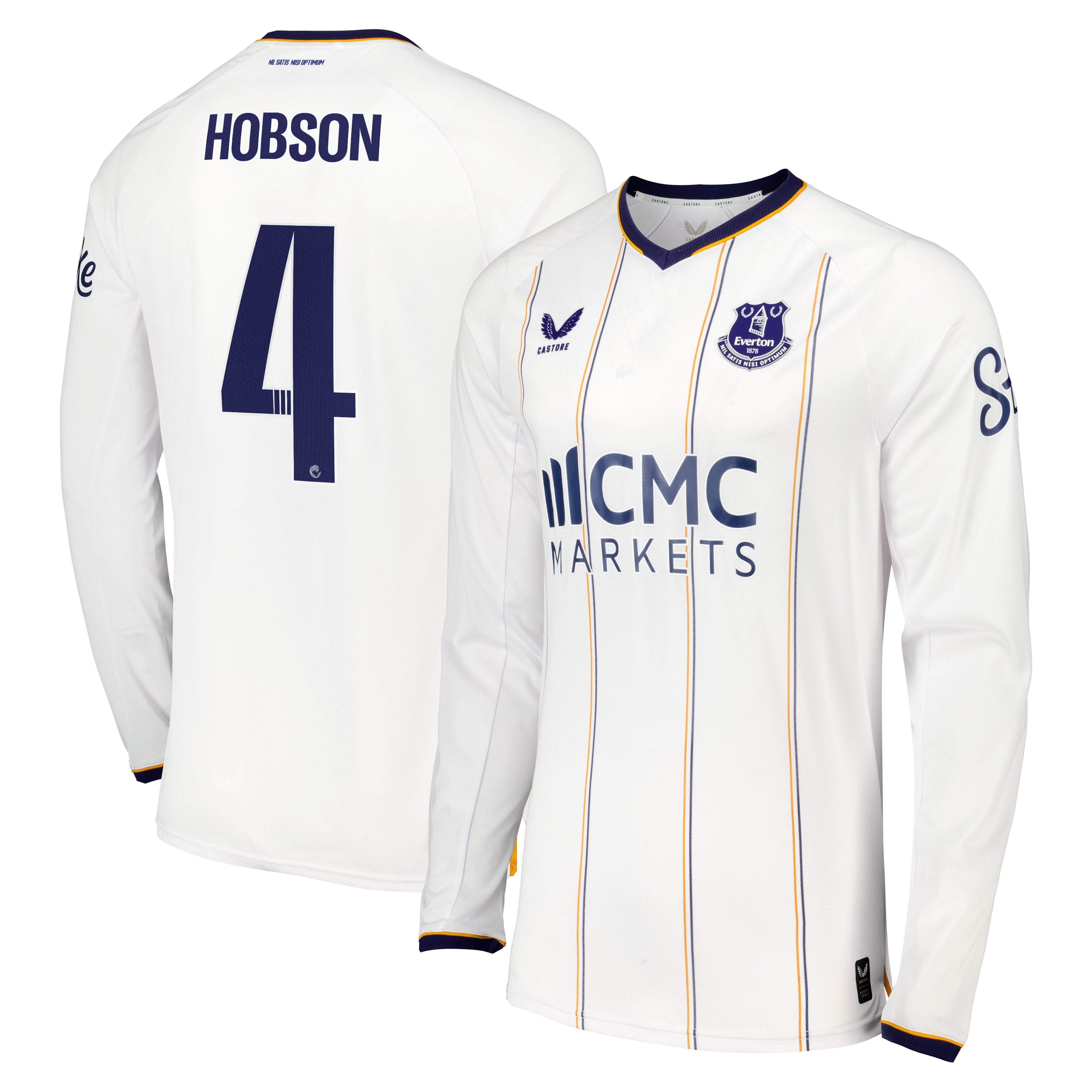 Everton WSL Castore Away Pro Shirt 2026-27 - Long Sleeve with Hobson 4 printing
