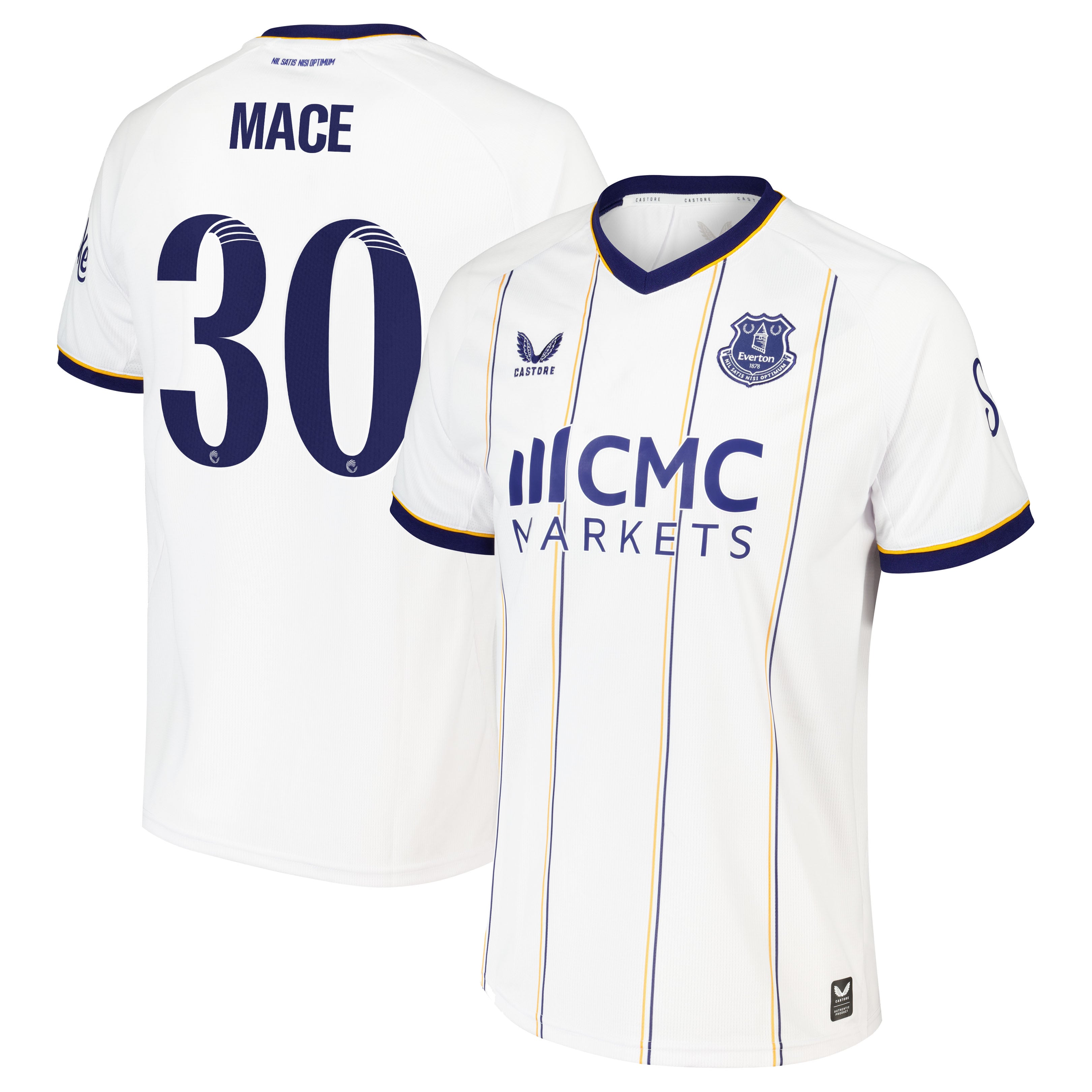 Everton WSL Castore Away Replica Shirt 2026-27 with Mace 30 printing