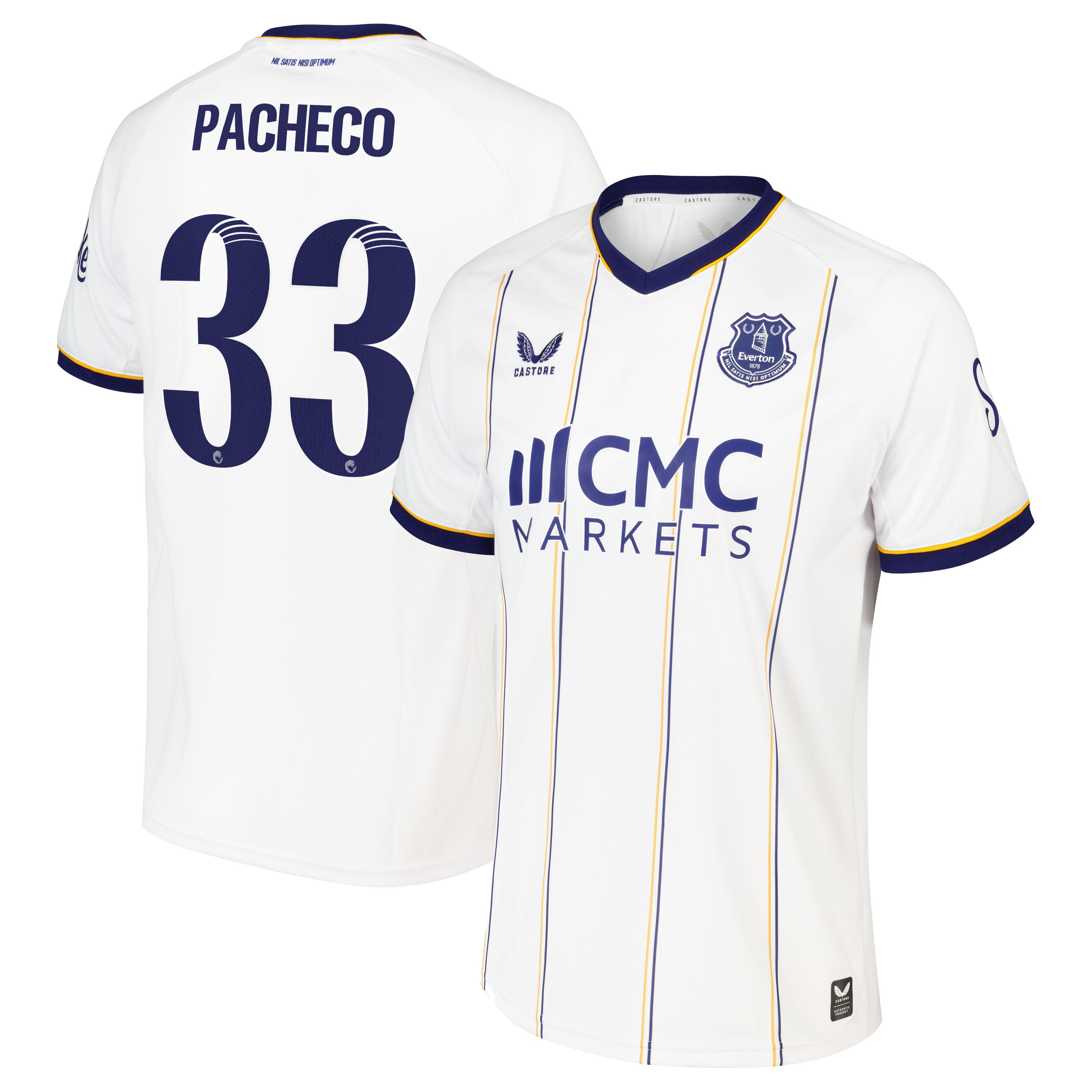 Everton WSL Castore Away Replica Shirt 2026-27 with Pacheco 33 printing