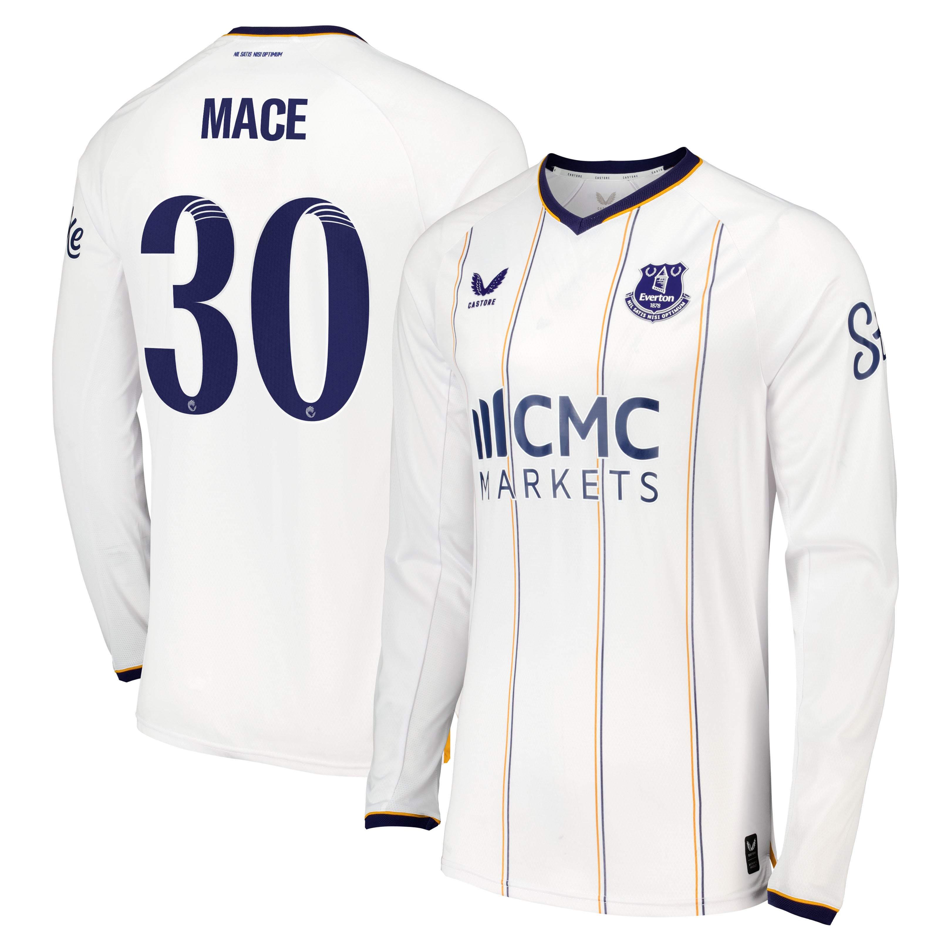 Everton WSL Castore Away Pro Shirt 2026-27 - Long Sleeve with Mace 30 printing