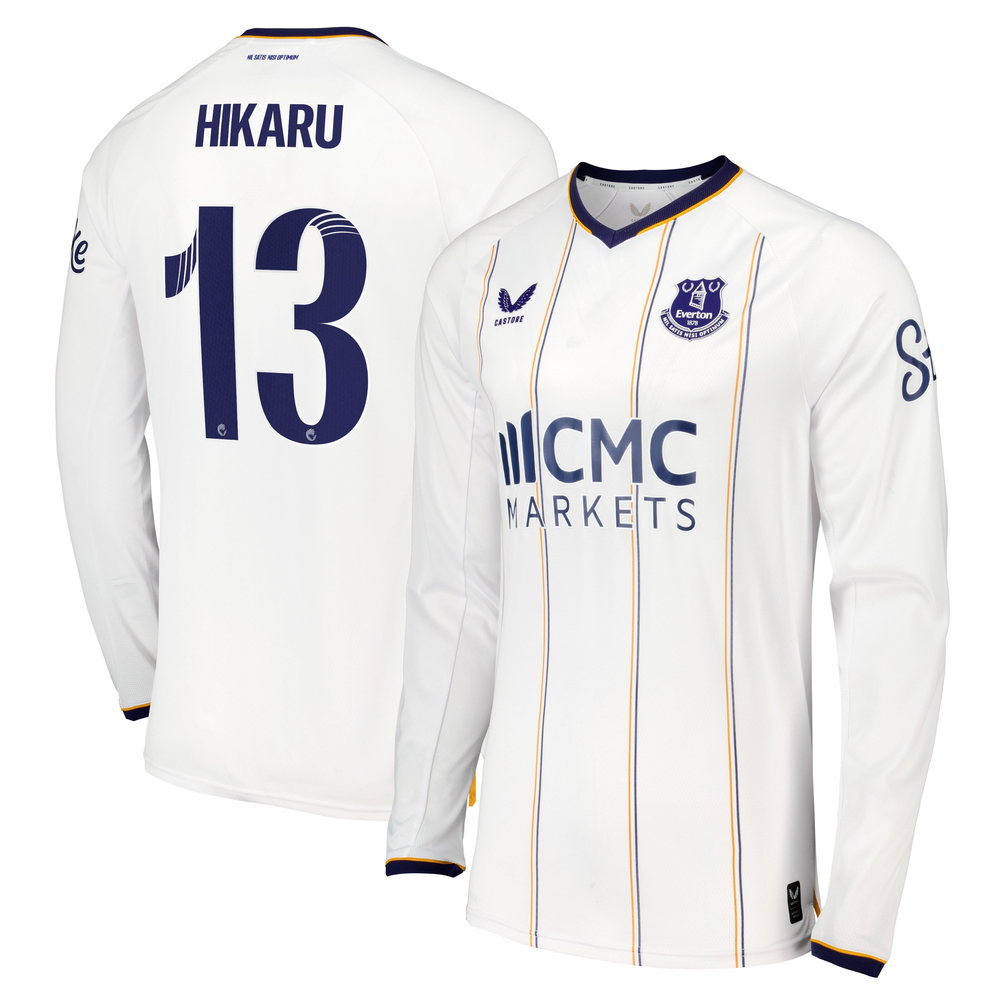 Everton WSL Castore Away Pro Shirt 2026-27 - Long Sleeve with Hikaru 13 printing
