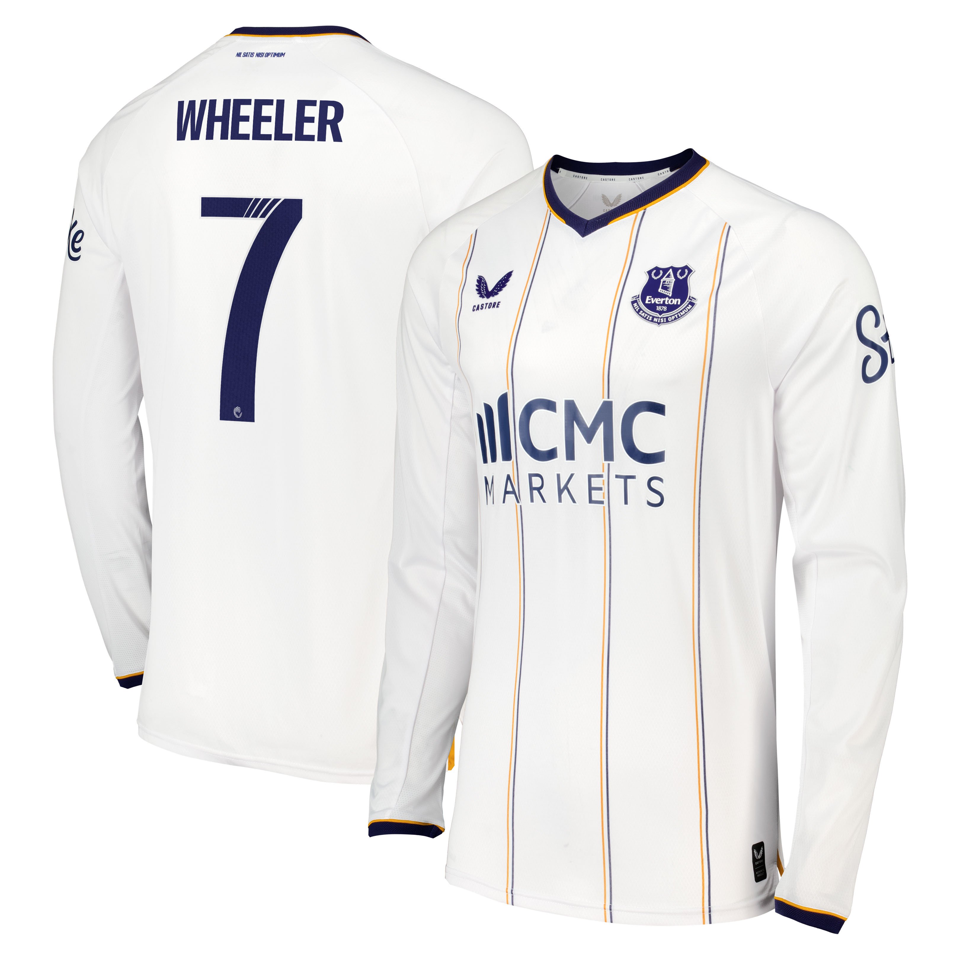 Everton WSL Castore Away Pro Shirt 2026-27 - Long Sleeve with Wheeler 7 printing