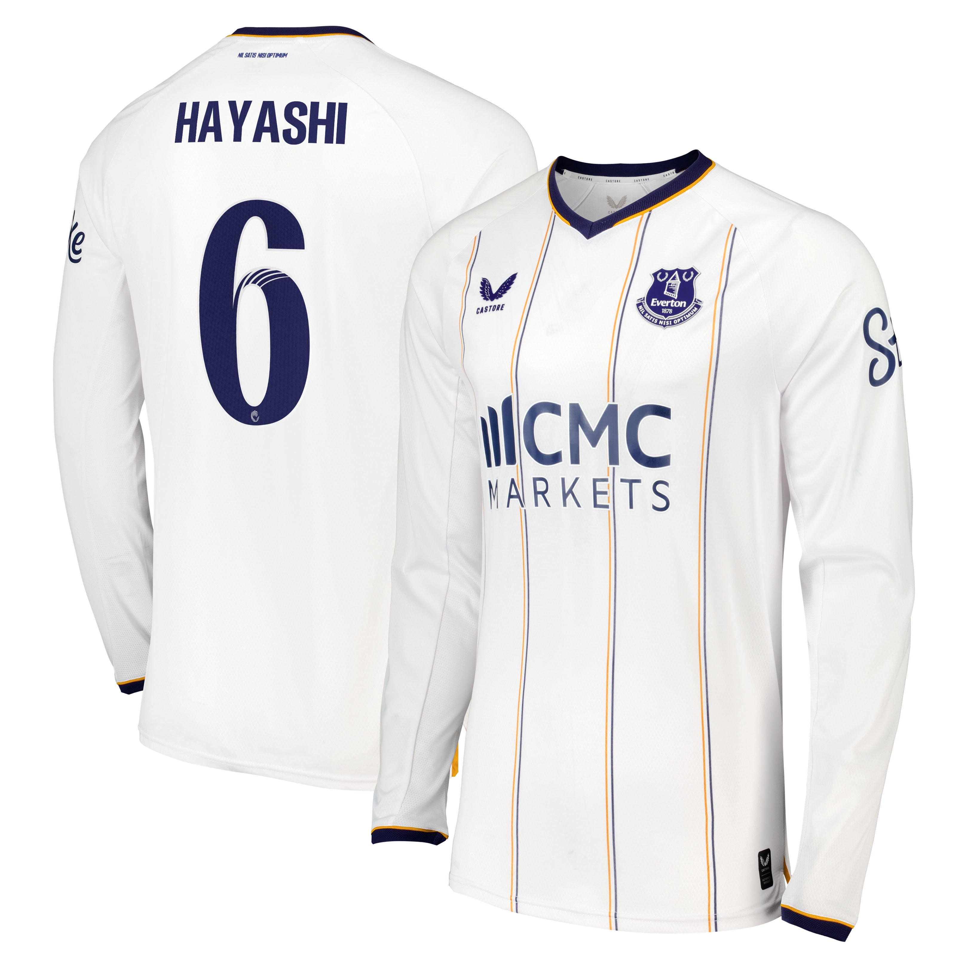 Everton WSL Castore Away Pro Shirt 2026-27 - Long Sleeve with Hayashi 6 printing