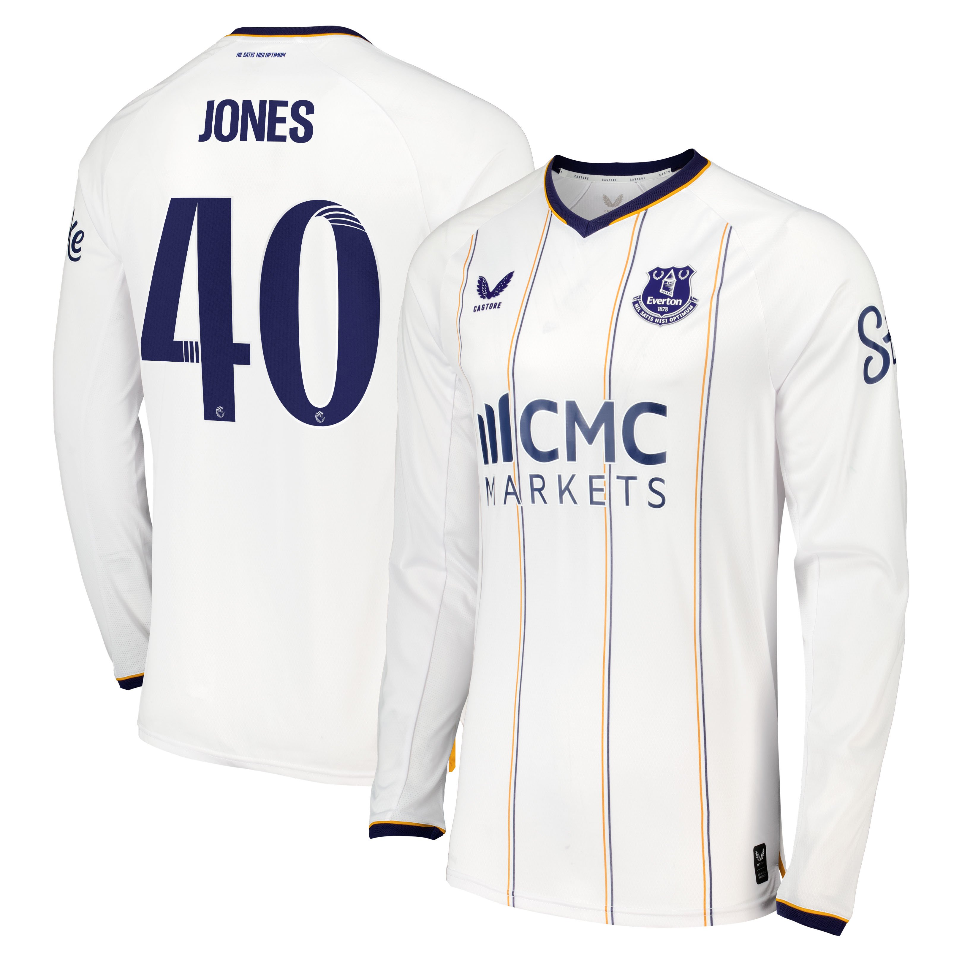 Everton WSL Castore Away Pro Shirt 2026-27 - Long Sleeve with Jones 40 printing