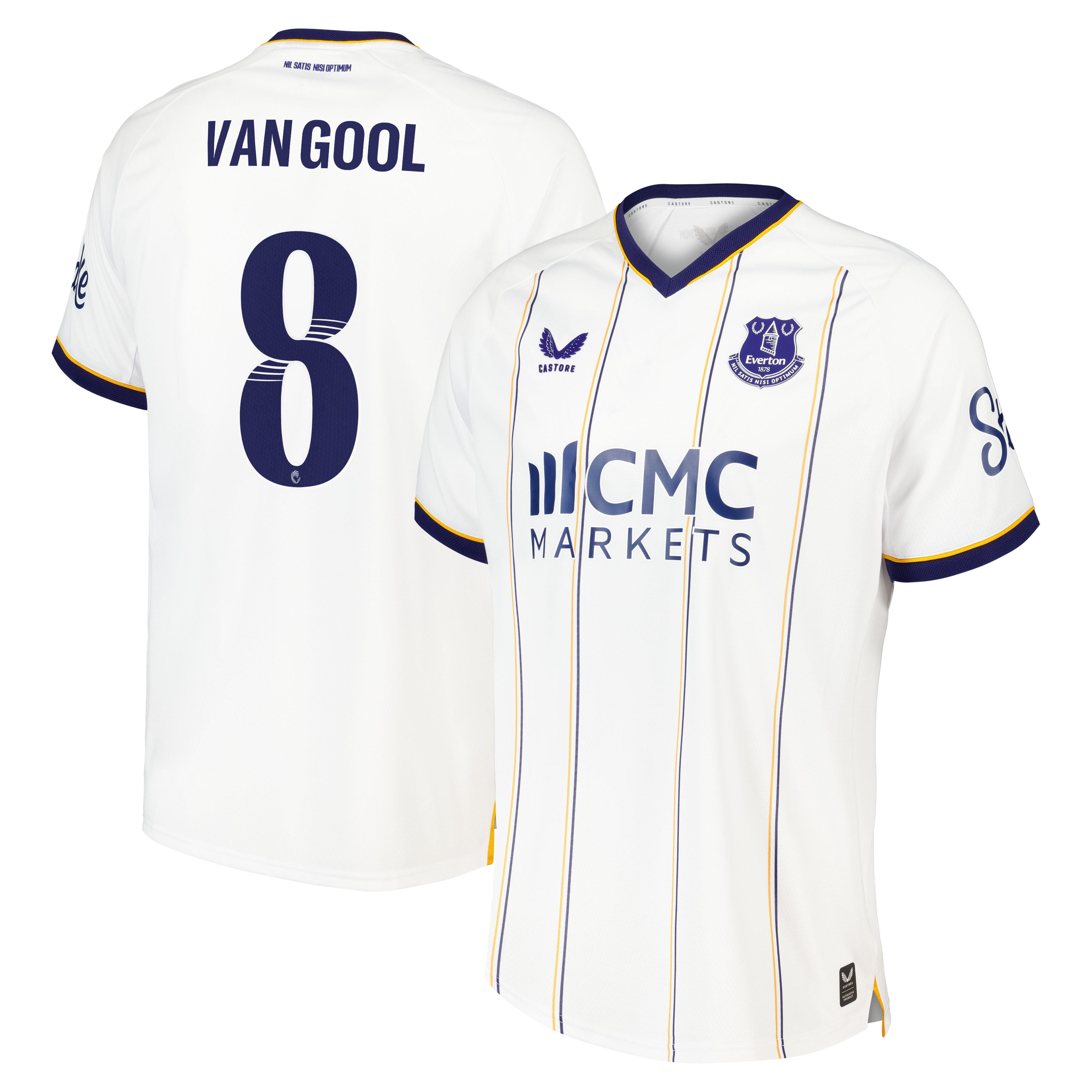 Everton WSL Castore Away Pro Shirt 2026-27 with Van Gool 8 printing