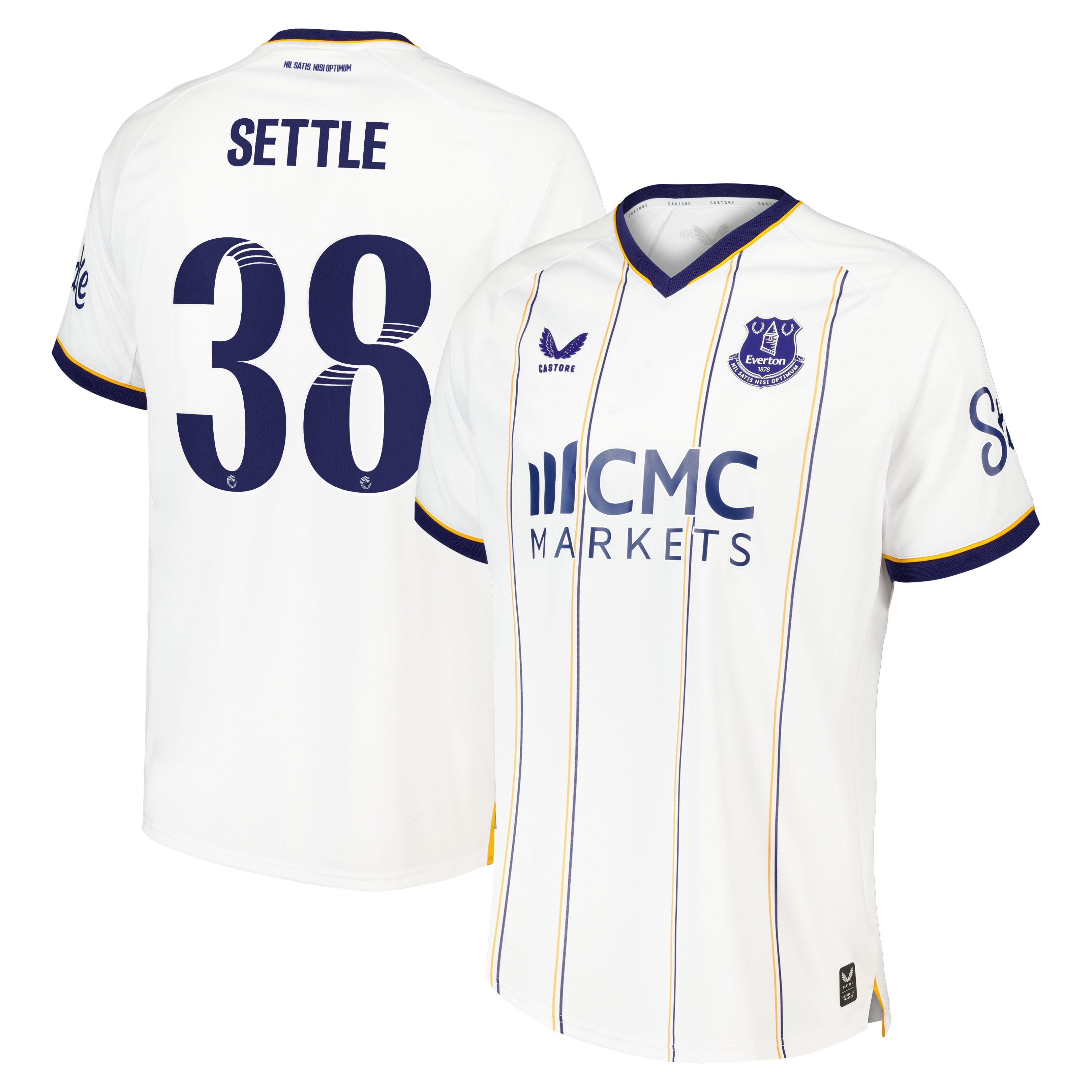 Everton WSL Castore Away Pro Shirt 2026-27 with Settle 38 printing
