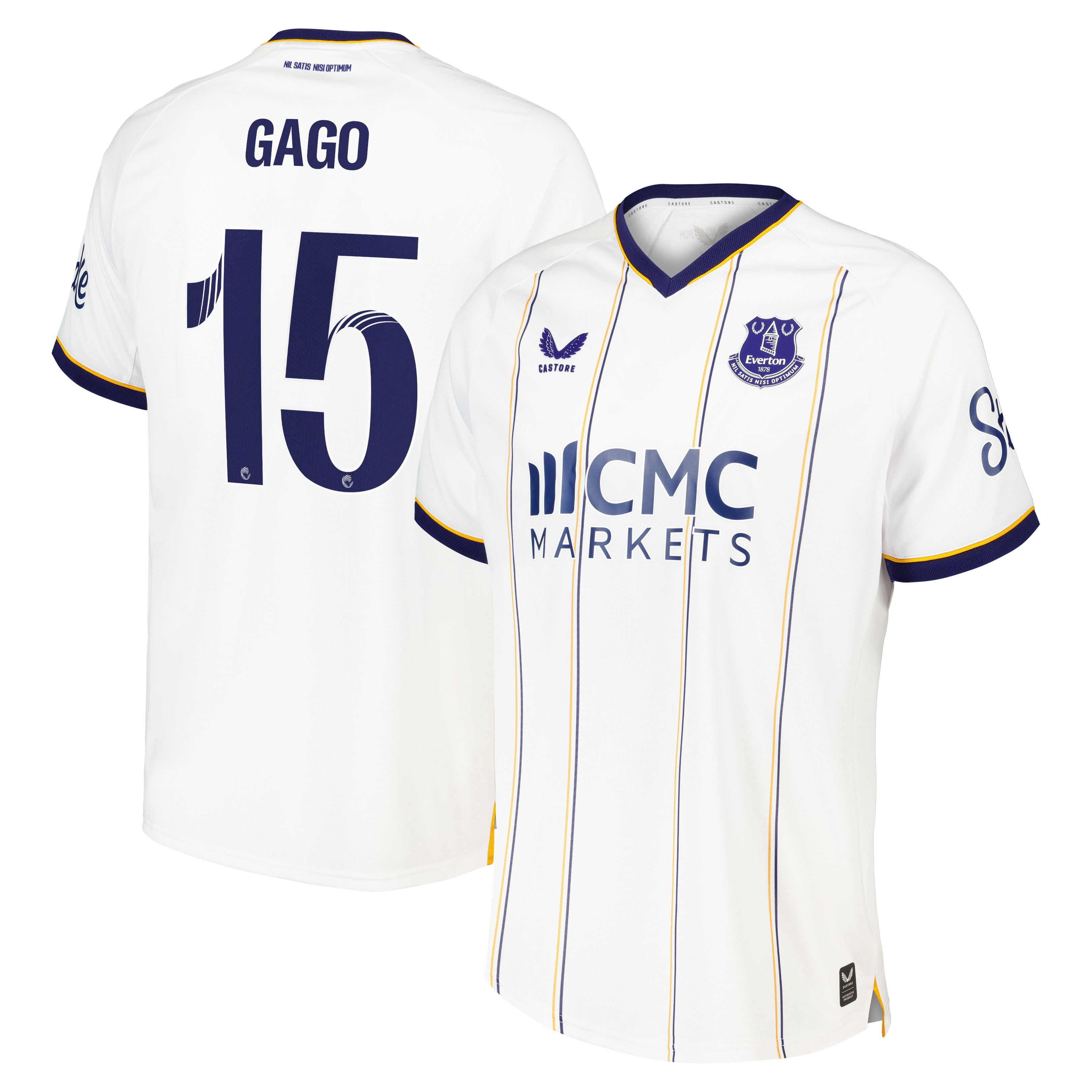 Everton WSL Castore Away Pro Shirt 2026-27 with Gago 15 printing