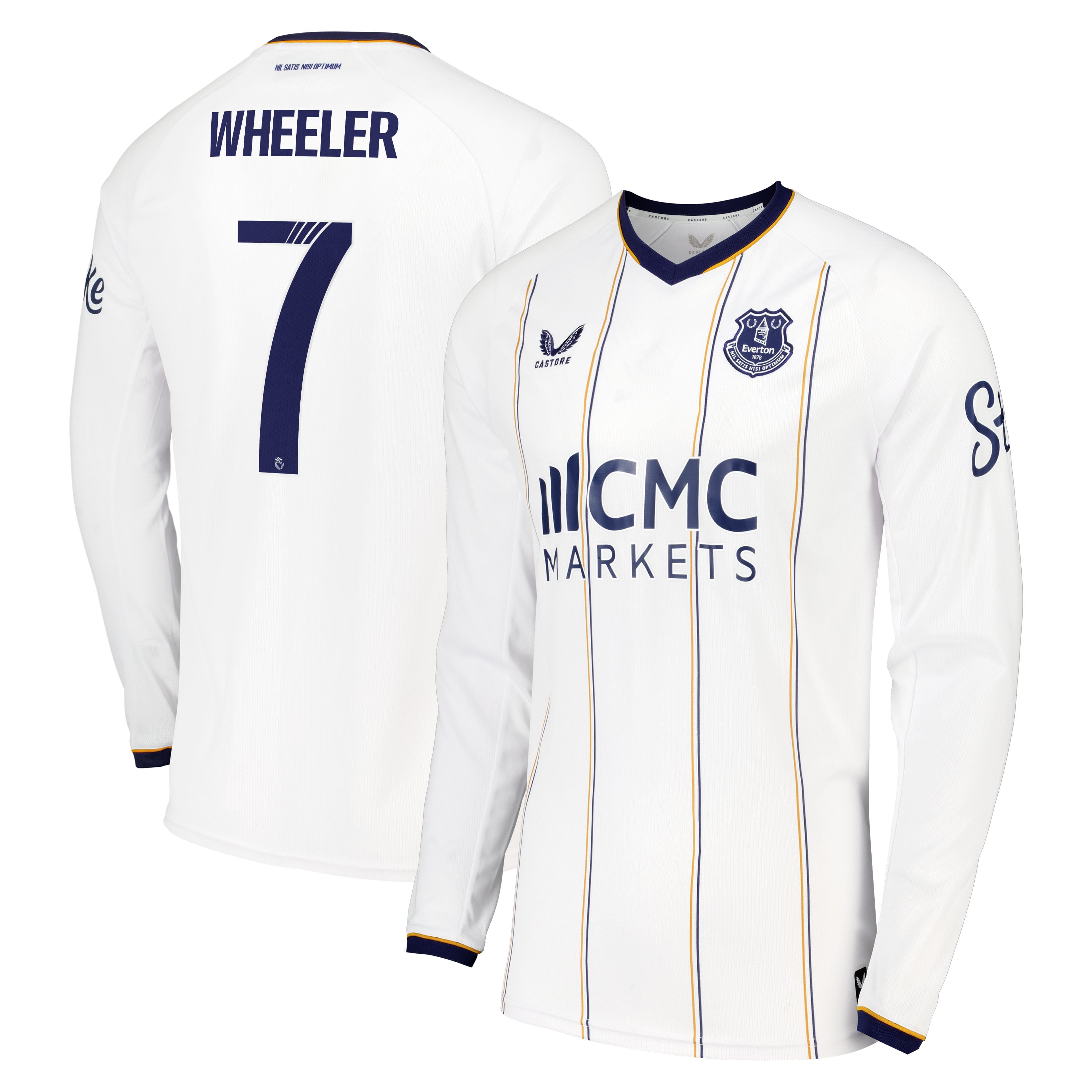 Everton WSL Castore Away Replica Shirt 2026-27 - Long Sleeve with Wheeler 7 printing