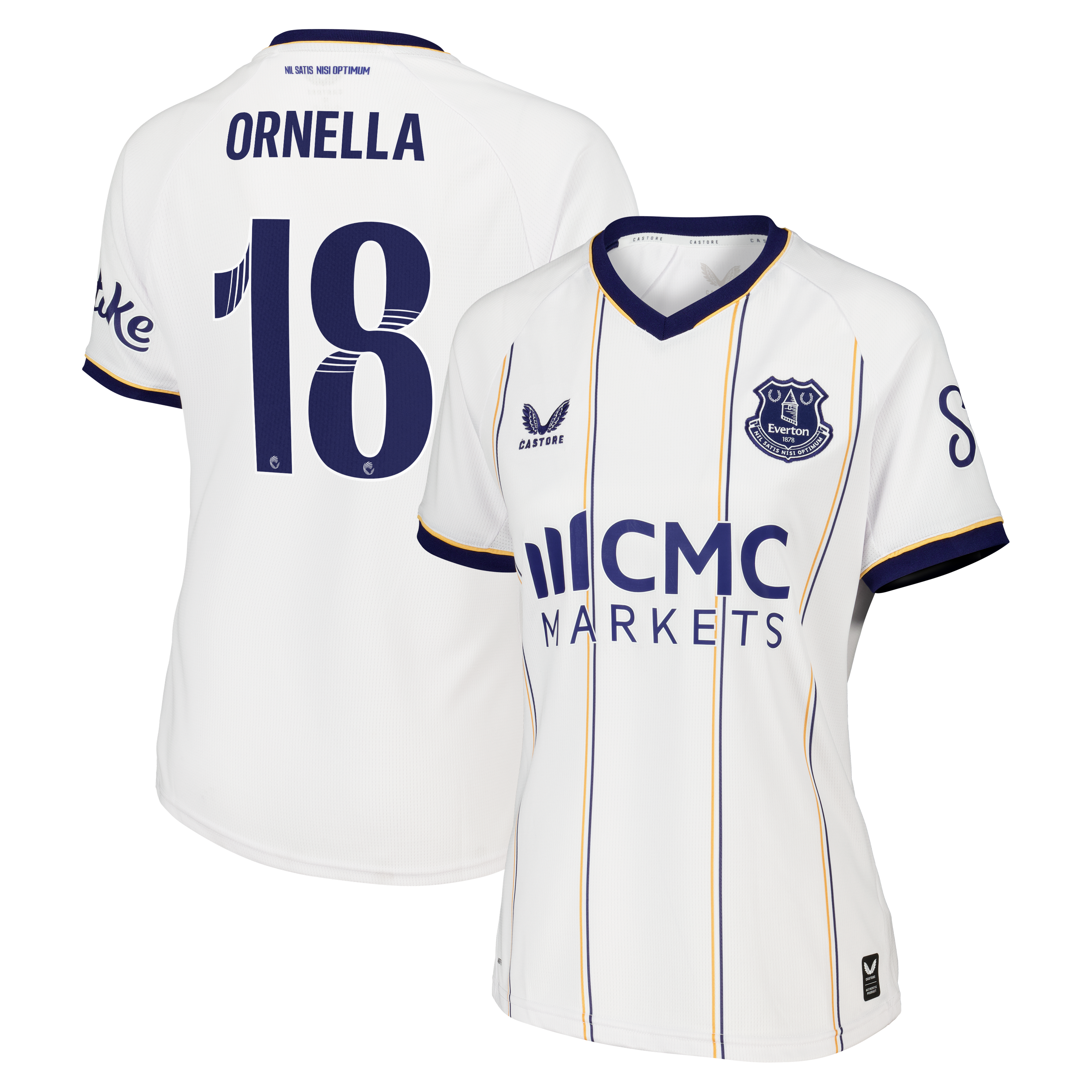 Everton WSL Castore Away Replica Shirt 2026-27 - Womens with Ornella 18 printing