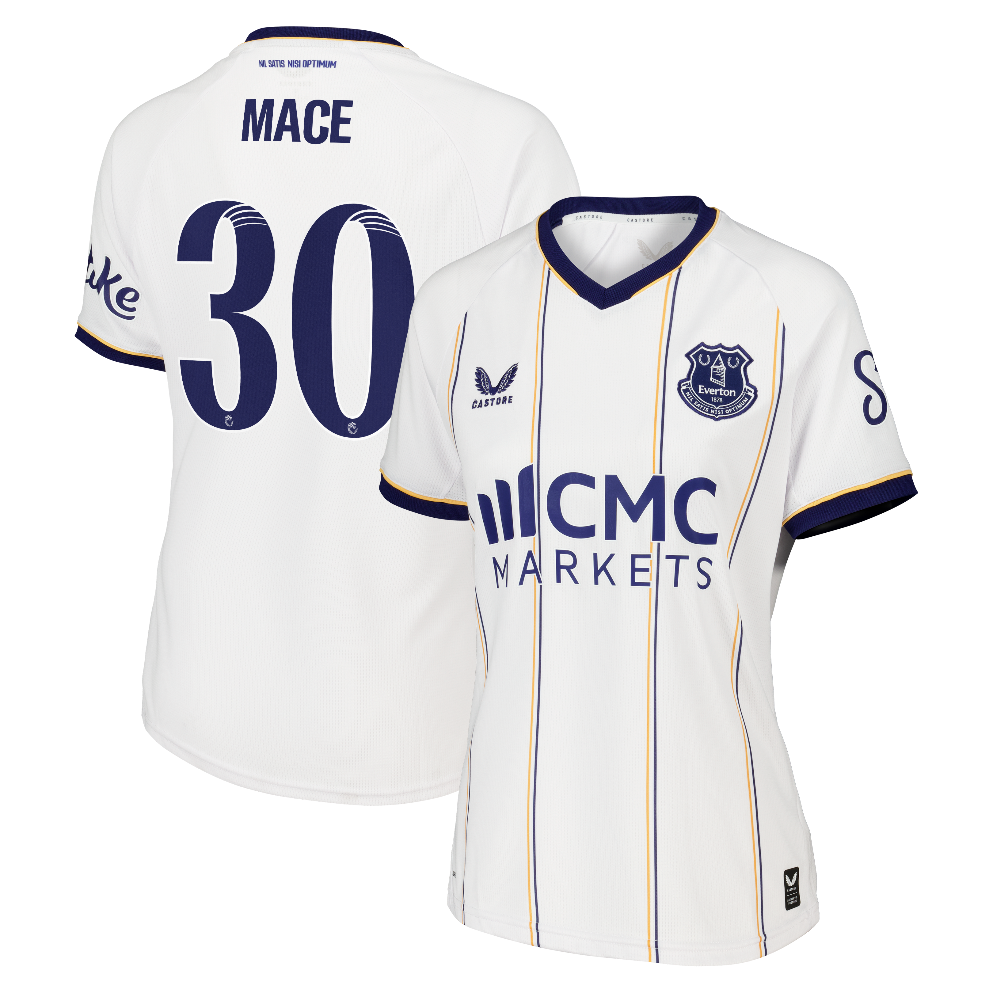 Everton WSL Castore Away Replica Shirt 2026-27 - Womens with Mace 30 printing