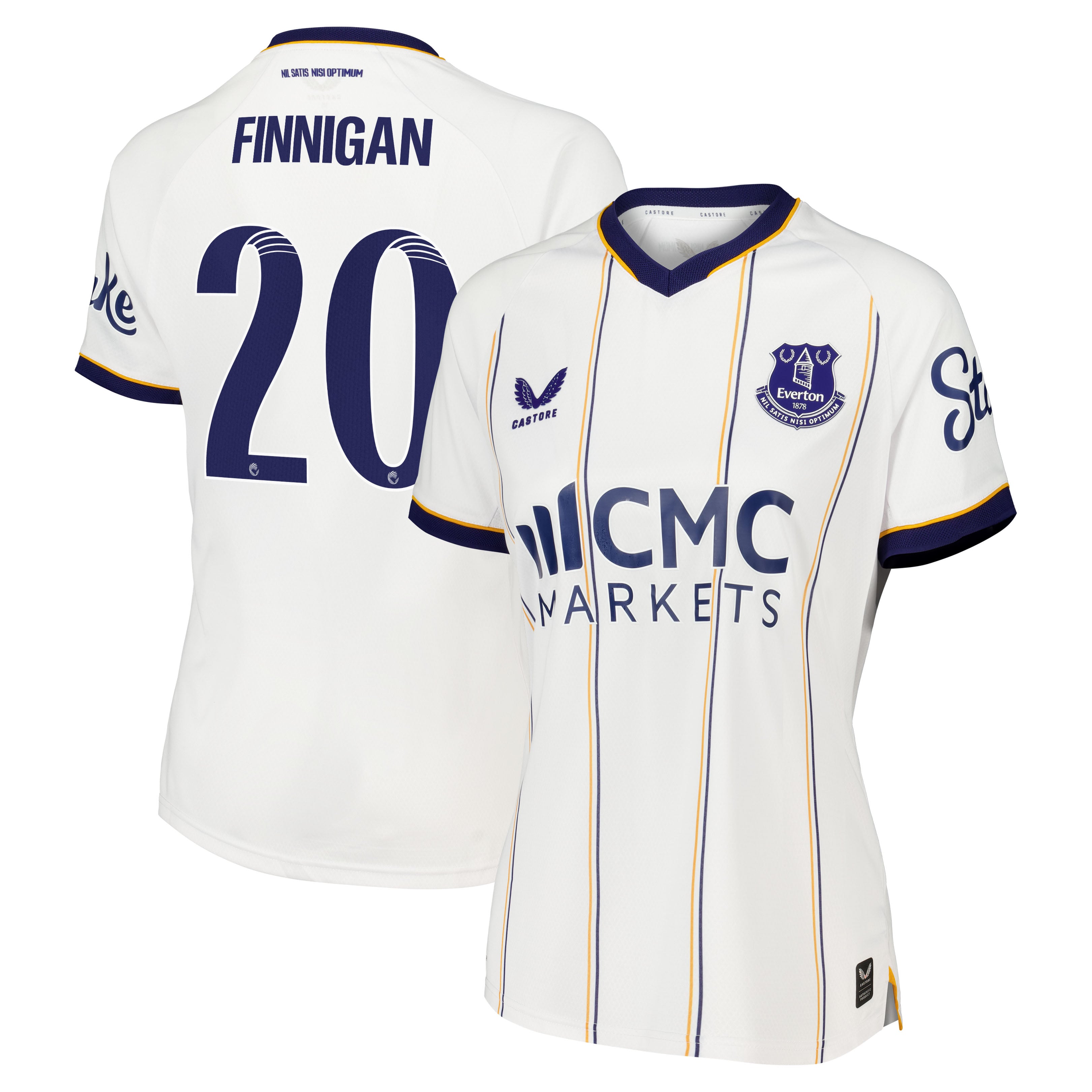 Everton WSL Castore Away Pro Shirt 2026-27 - Womens with Finnigan 20 printing, , rebel_hi-res