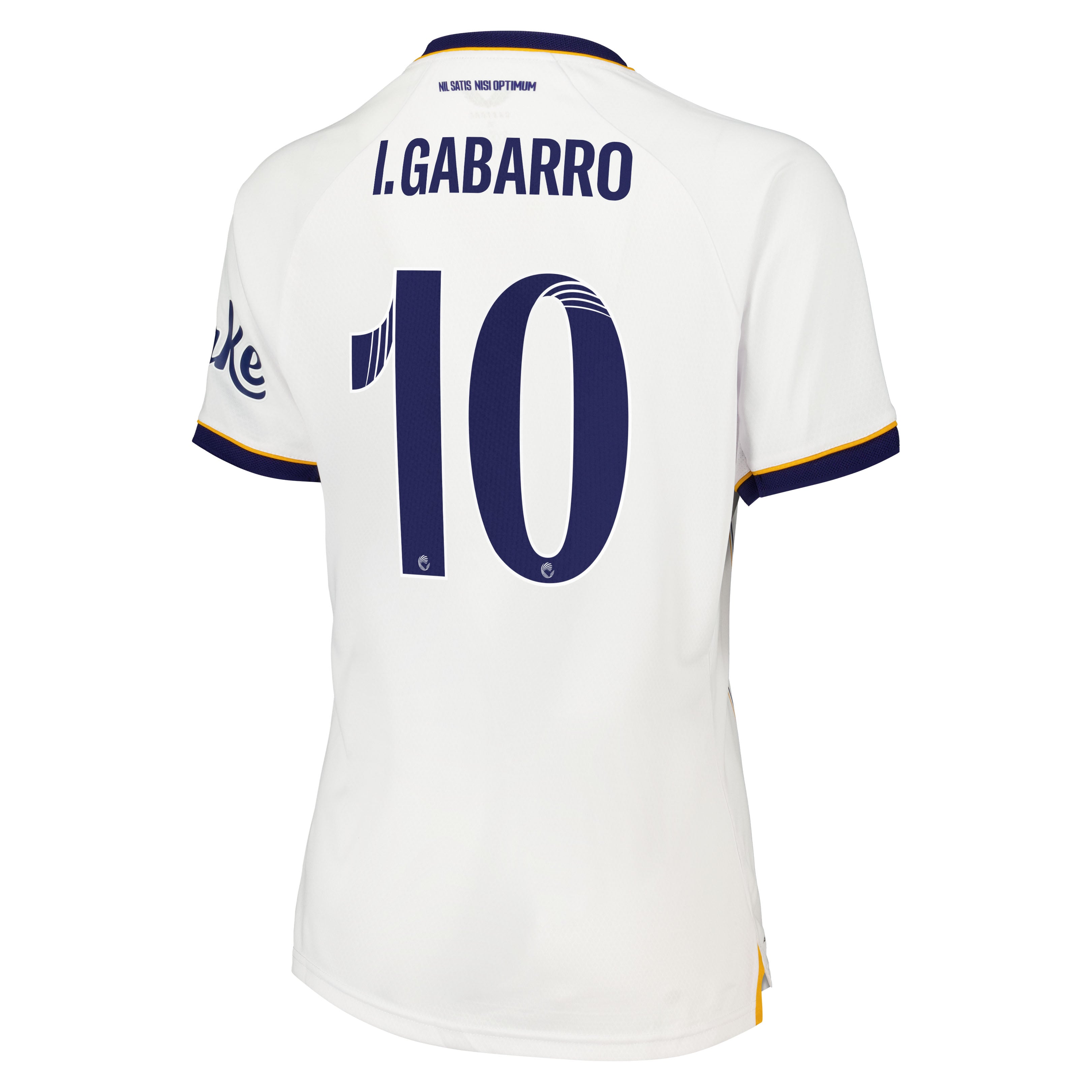 Everton WSL Castore Away Pro Shirt 2026-27 - Womens with I. Gabarro 10 printing, , rebel_hi-res