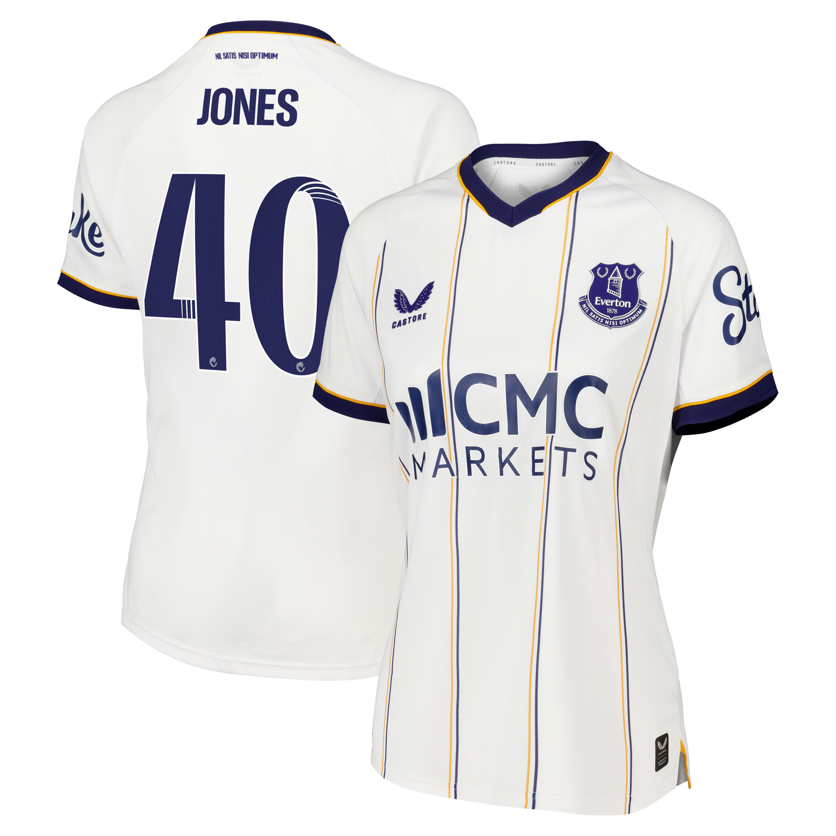 Everton WSL Castore Away Pro Shirt 2026-27 - Womens with Jones 40 printing, , rebel_hi-res