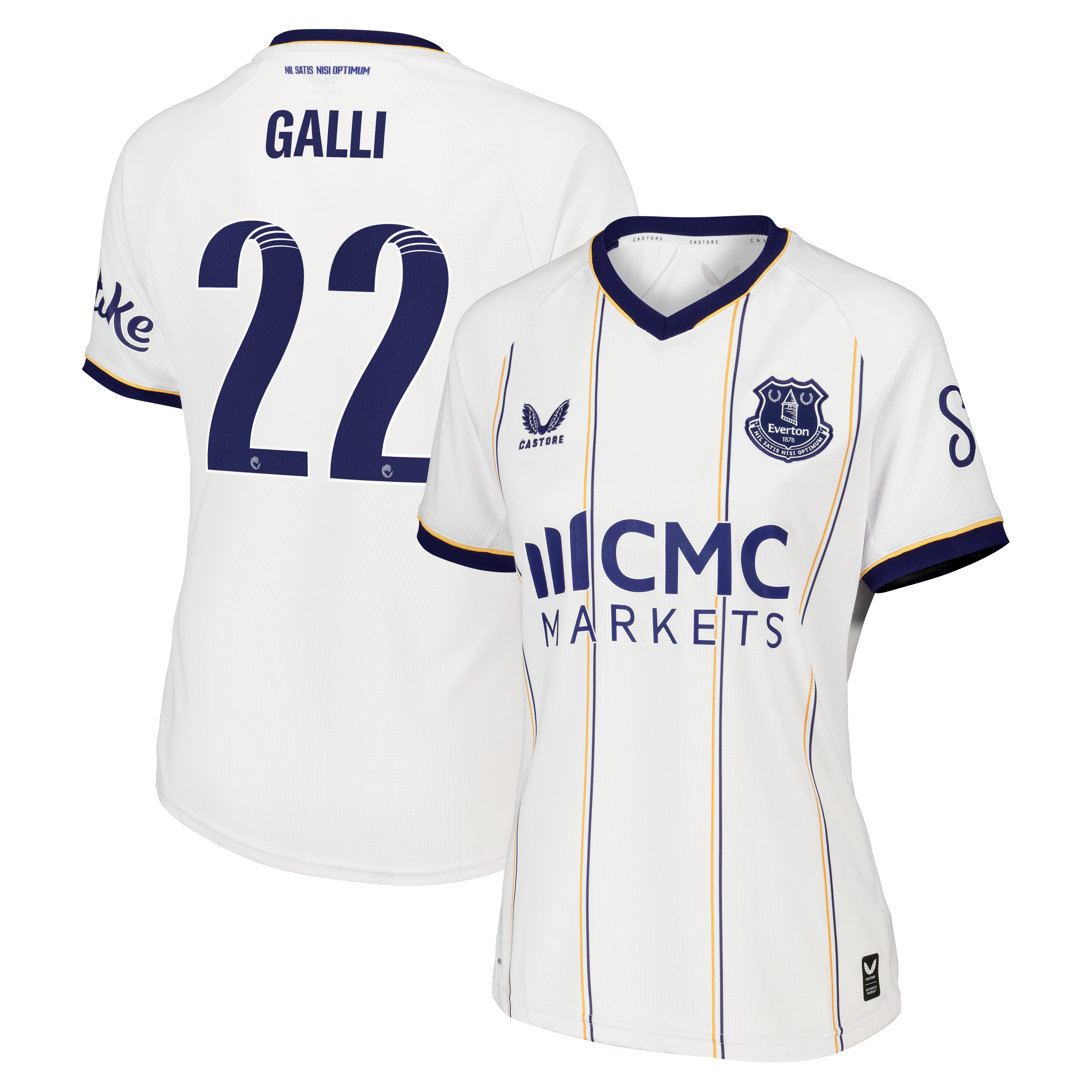 Everton WSL Castore Away Replica Shirt 2026-27 - Womens with Galli 22 printing