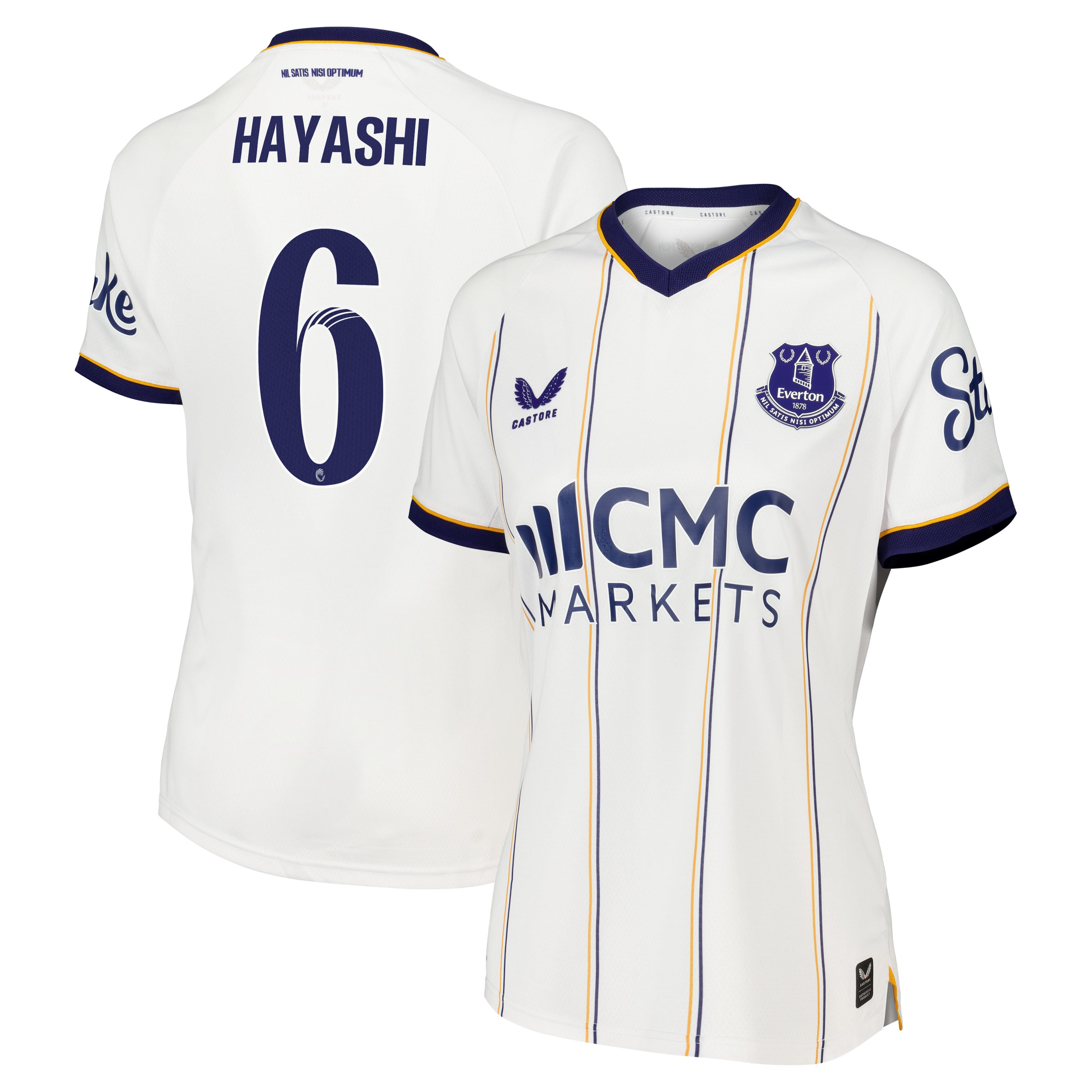 Everton WSL Castore Away Pro Shirt 2026-27 - Womens with Hayashi 6 printing, , rebel_hi-res