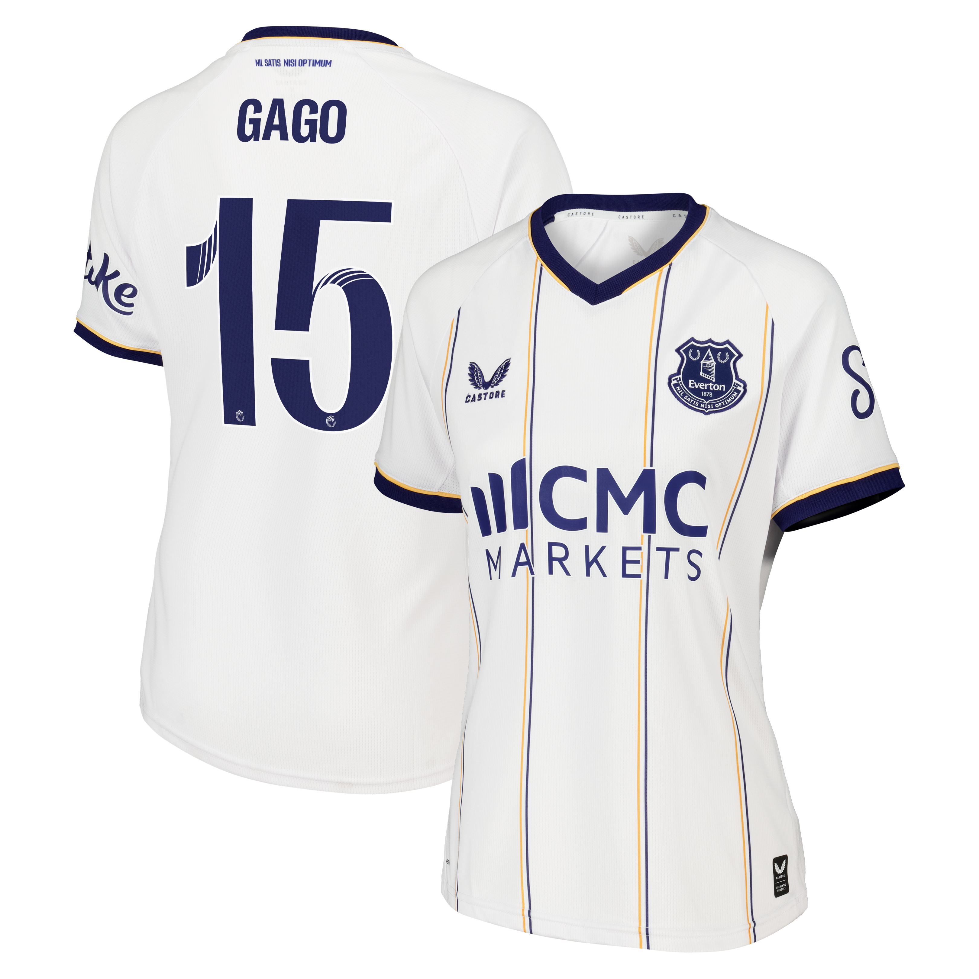 Everton WSL Castore Away Replica Shirt 2026-27 - Womens with Gago 15 printing