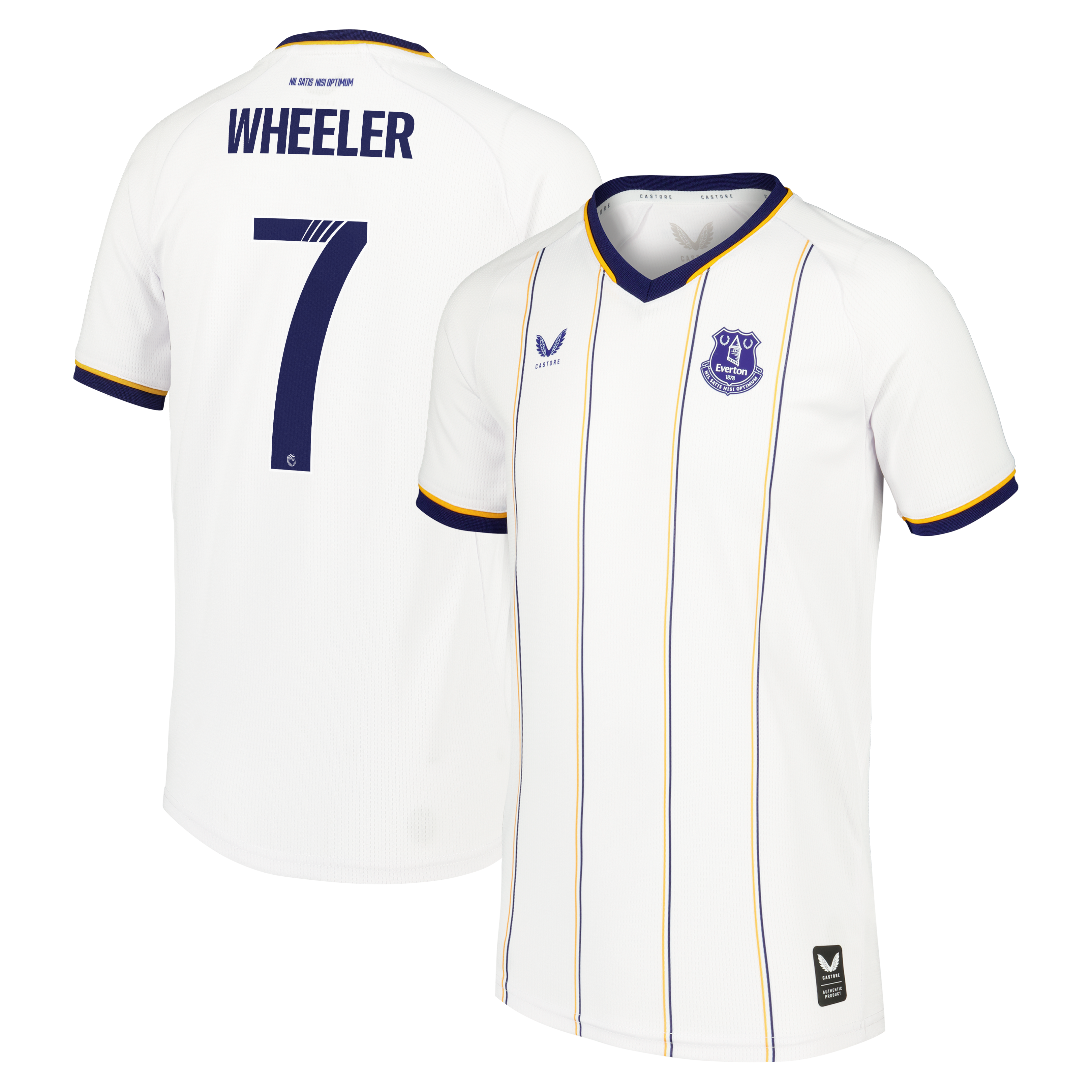 Everton WSL Castore Away Replica Shirt 2026-27 - Kids with Wheeler 7 printing