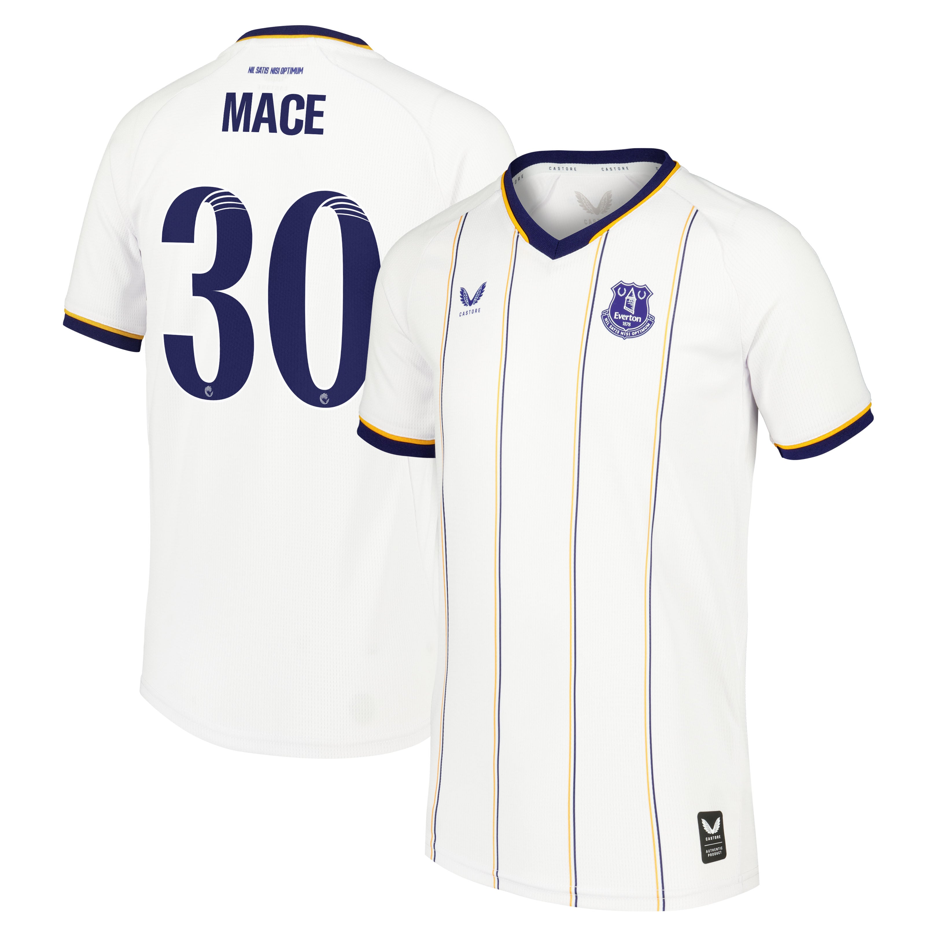 Everton WSL Castore Away Replica Shirt 2026-27 - Kids with Mace 30 printing