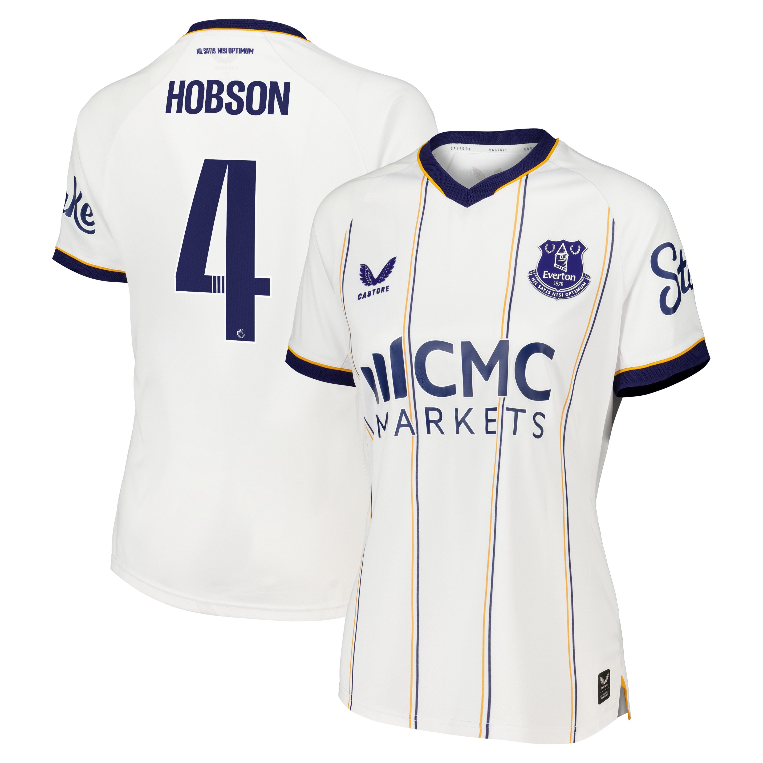 Everton WSL Castore Away Pro Shirt 2026-27 - Womens with Hobson 4 printing, , rebel_hi-res