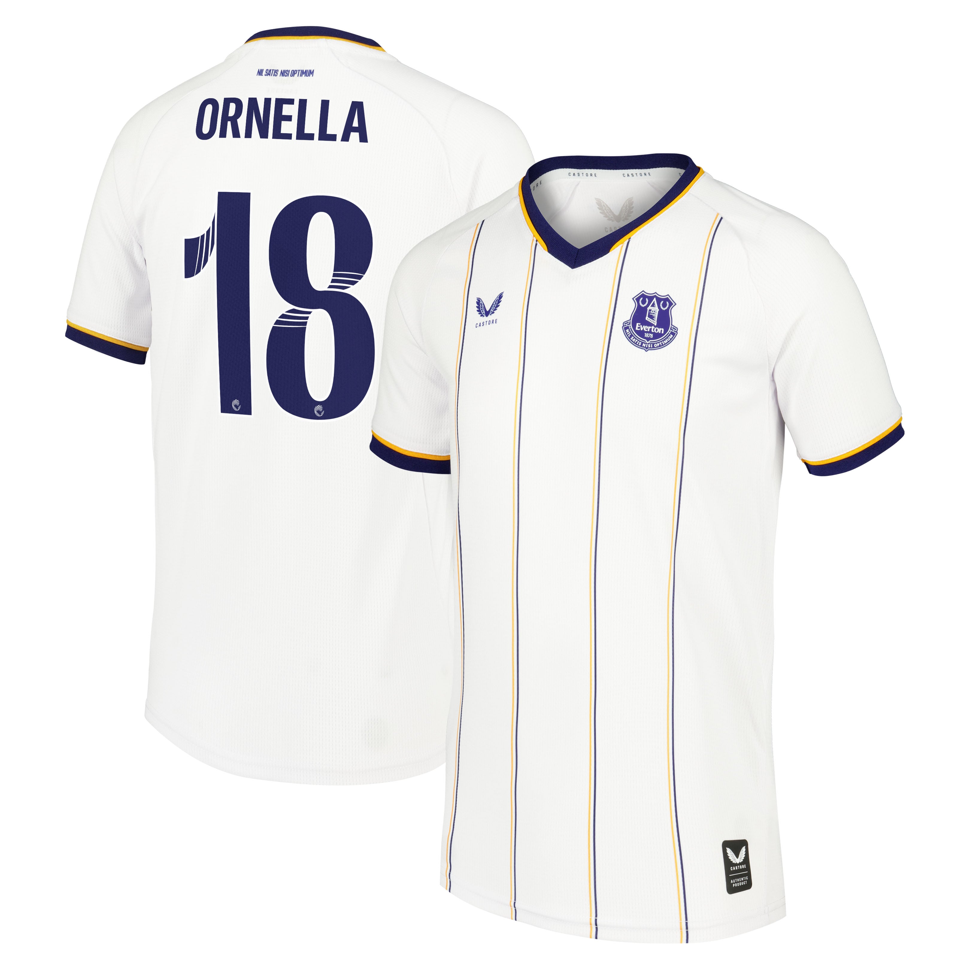 Everton WSL Castore Away Replica Shirt 2026-27 - Kids with Ornella 18 printing