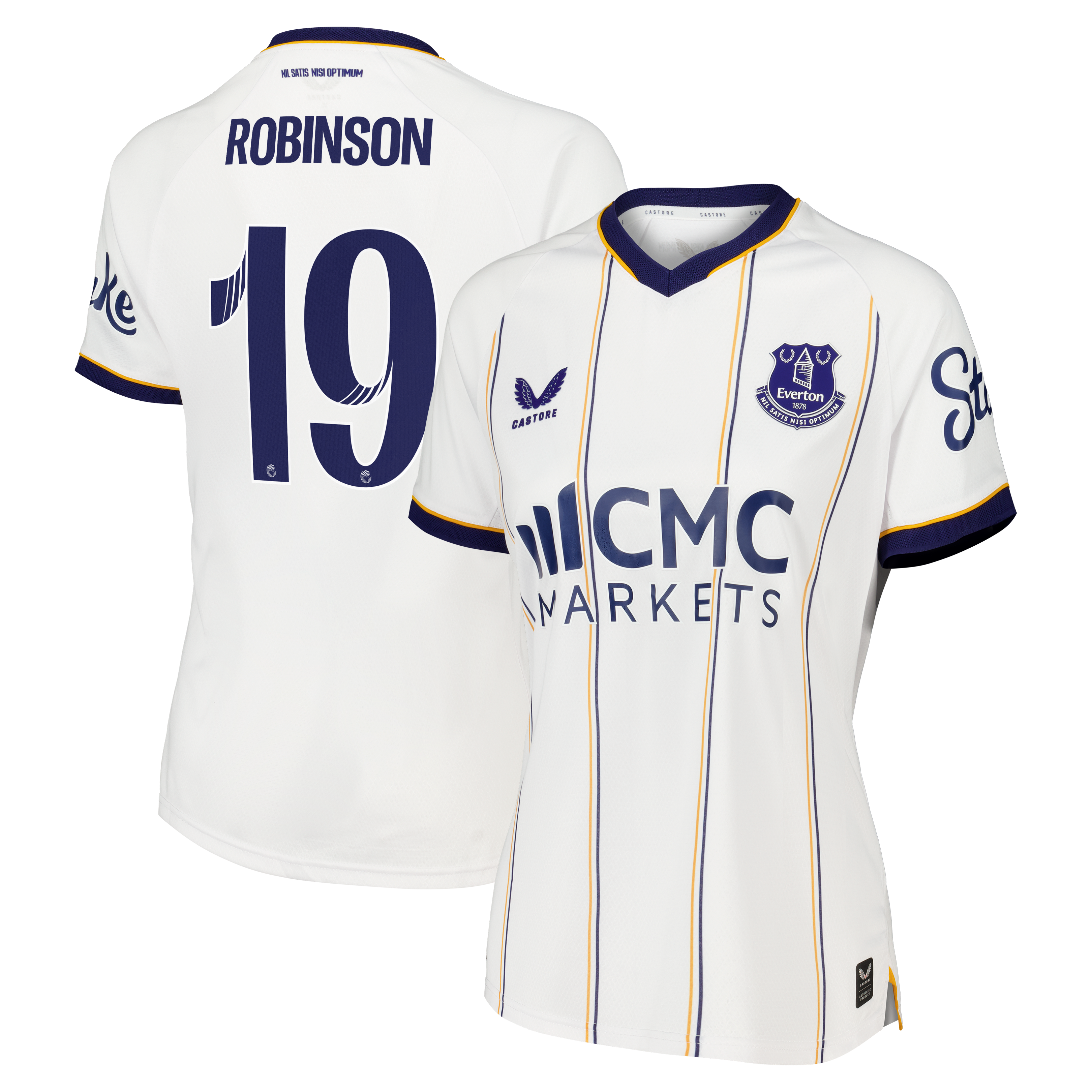Everton WSL Castore Away Pro Shirt 2026-27 - Womens with Robinson 19 printing, , rebel_hi-res