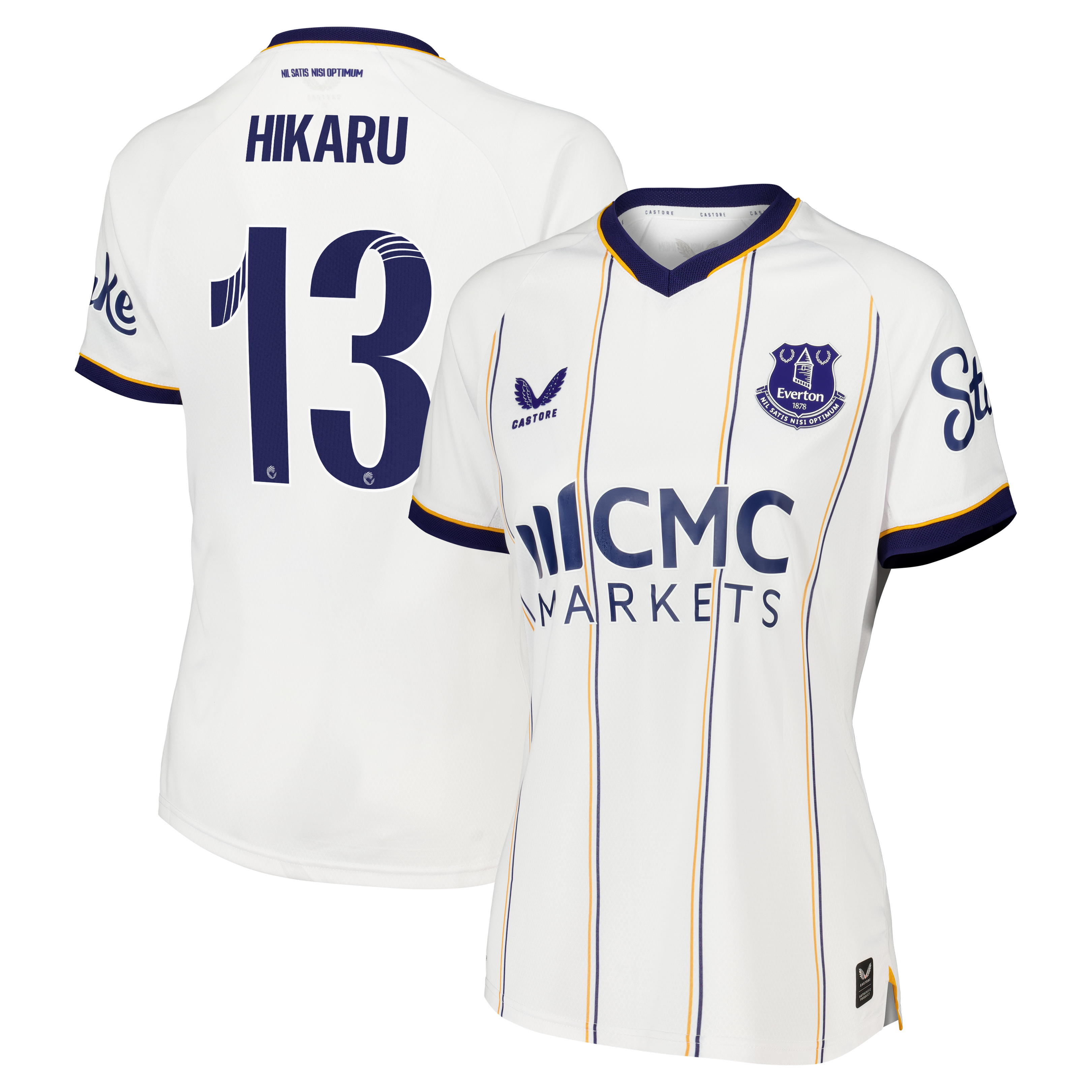 Everton WSL Castore Away Pro Shirt 2026-27 - Womens with Hikaru 13 printing, , rebel_hi-res