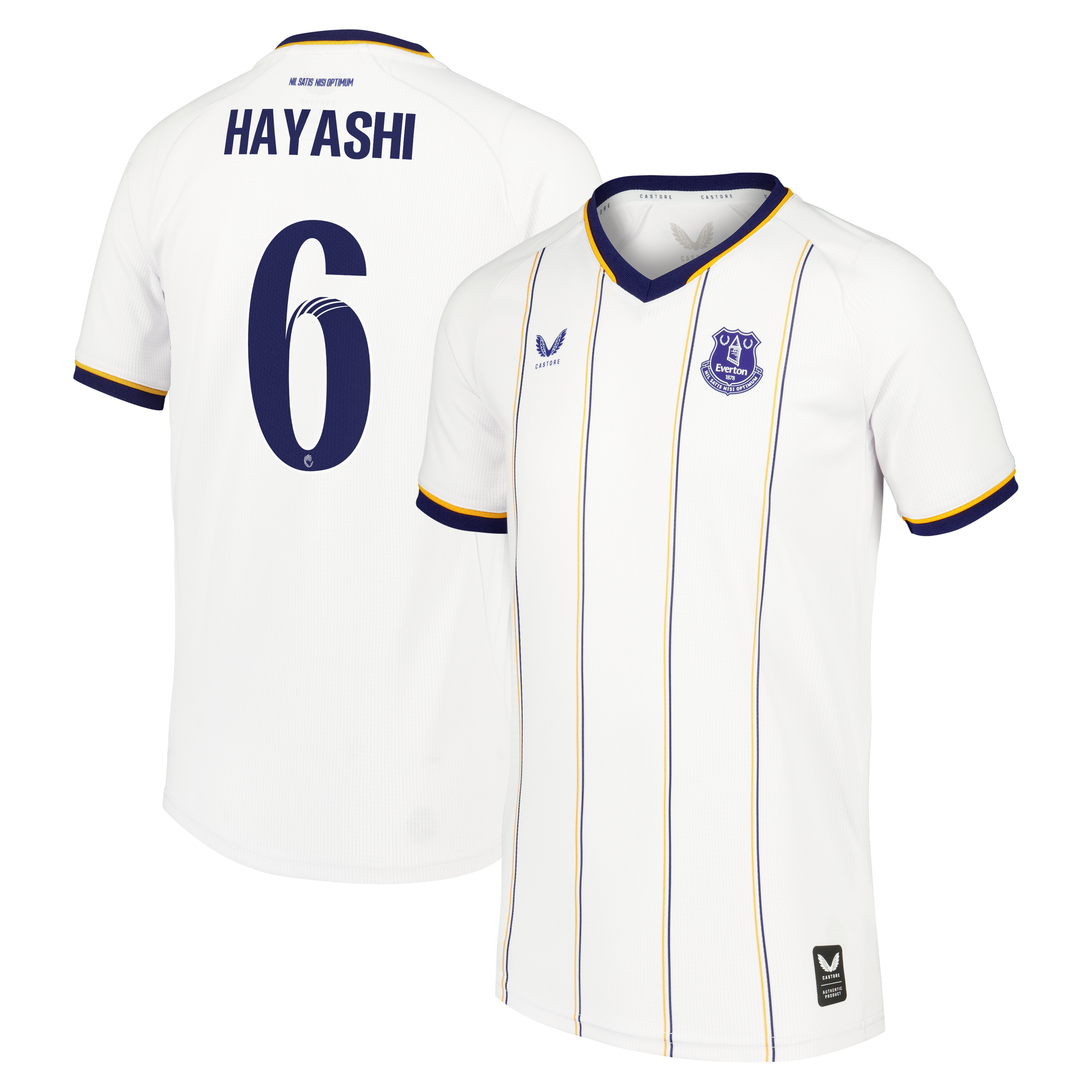 Everton WSL Castore Away Replica Shirt 2026-27 - Kids with Hayashi 6 printing