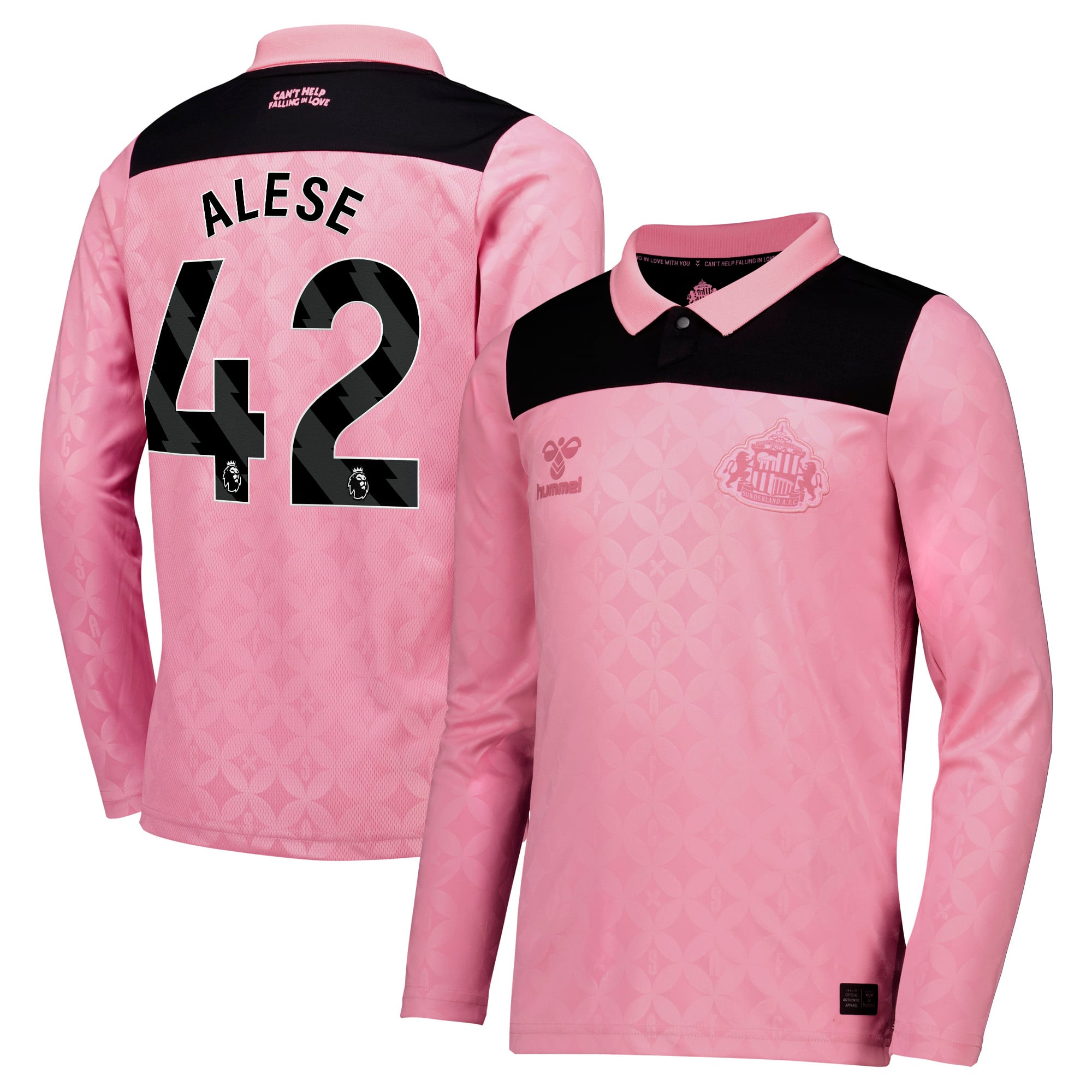 Sunderland x Elvis Hummel Away Shirt 2026-27 - Long Sleeve - Kids with Alese 42 printing
