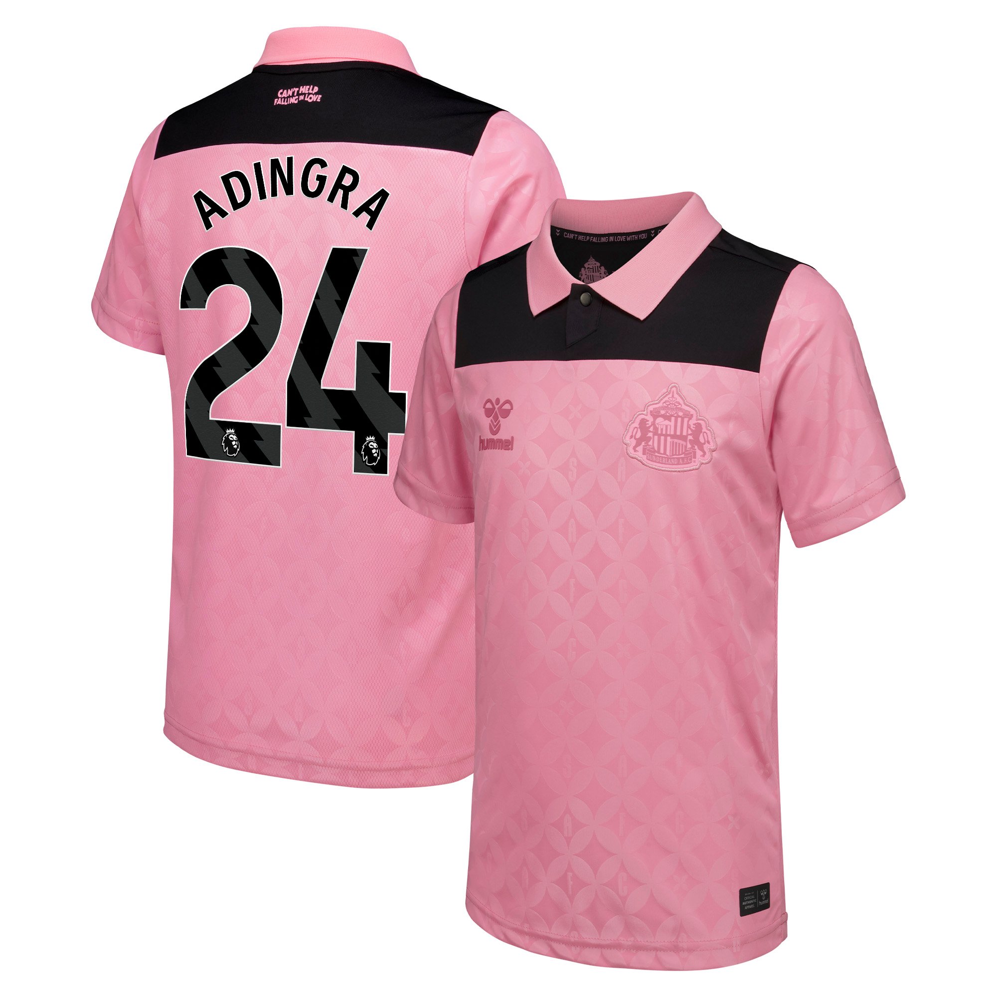 Sunderland x Elvis Hummel Away Shirt 2026-27 - Kids with Adingra 24 printing
