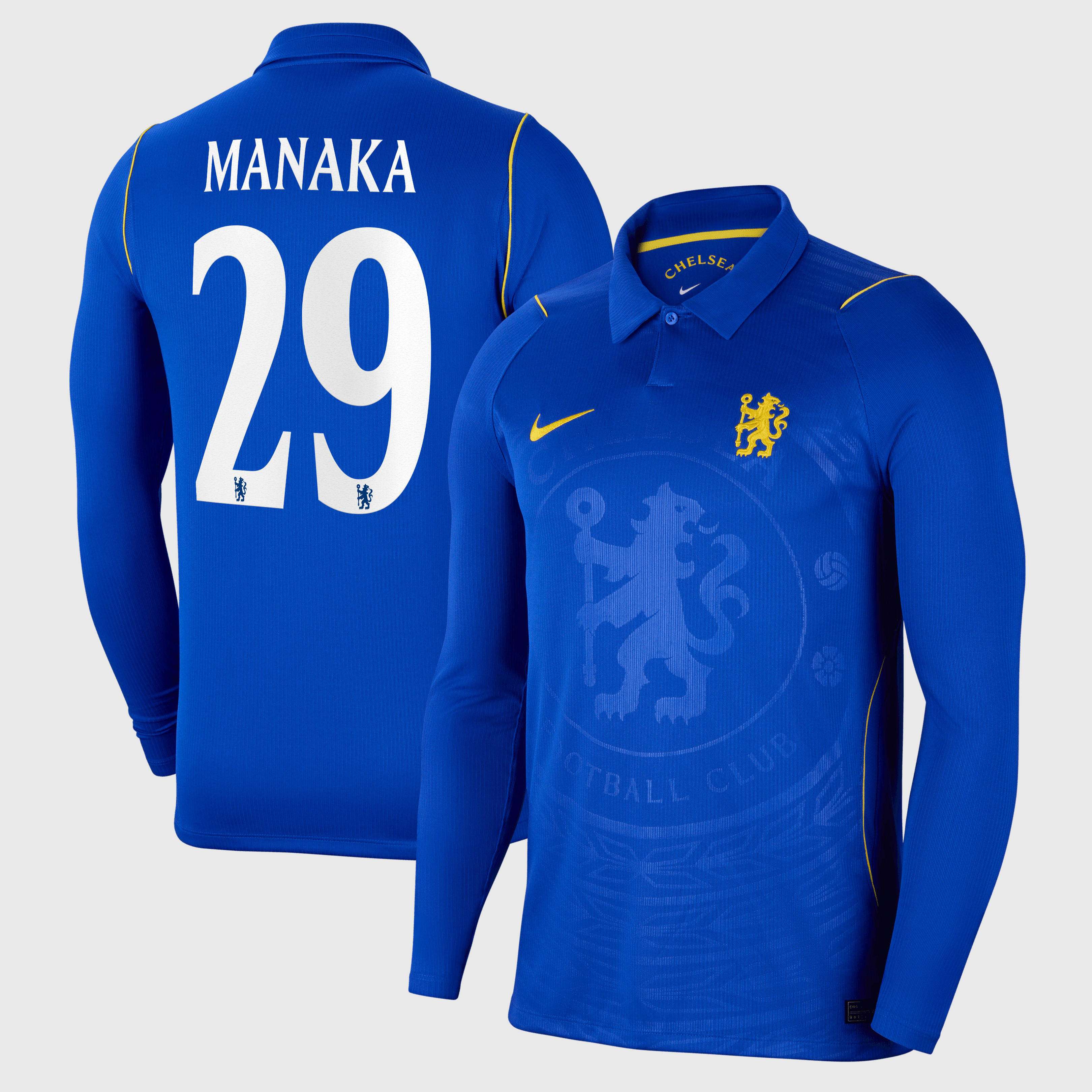 Chelsea Cup Nike Home Stadium Long Sleeve Shirt 2026-27 with Manaka 29 printing